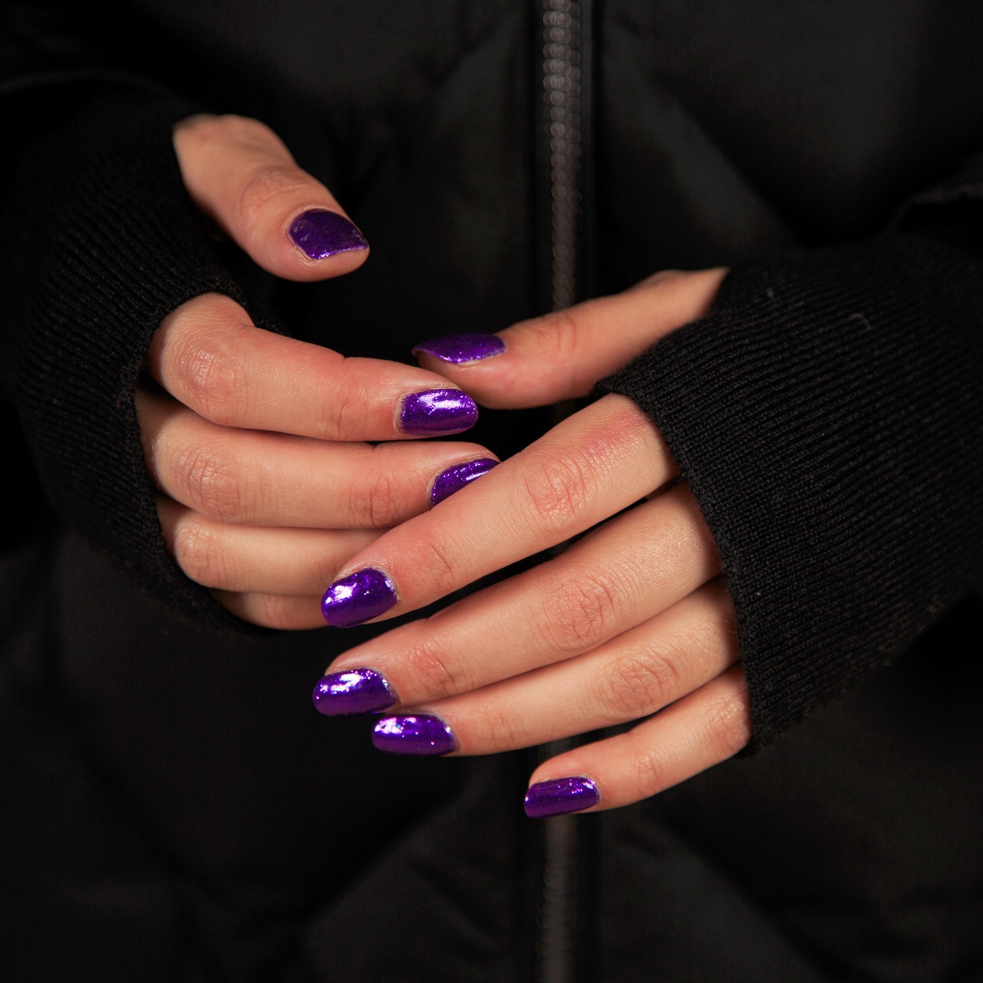 Diego Diamond Puffa Long Coat With Fur Hood Trim Black