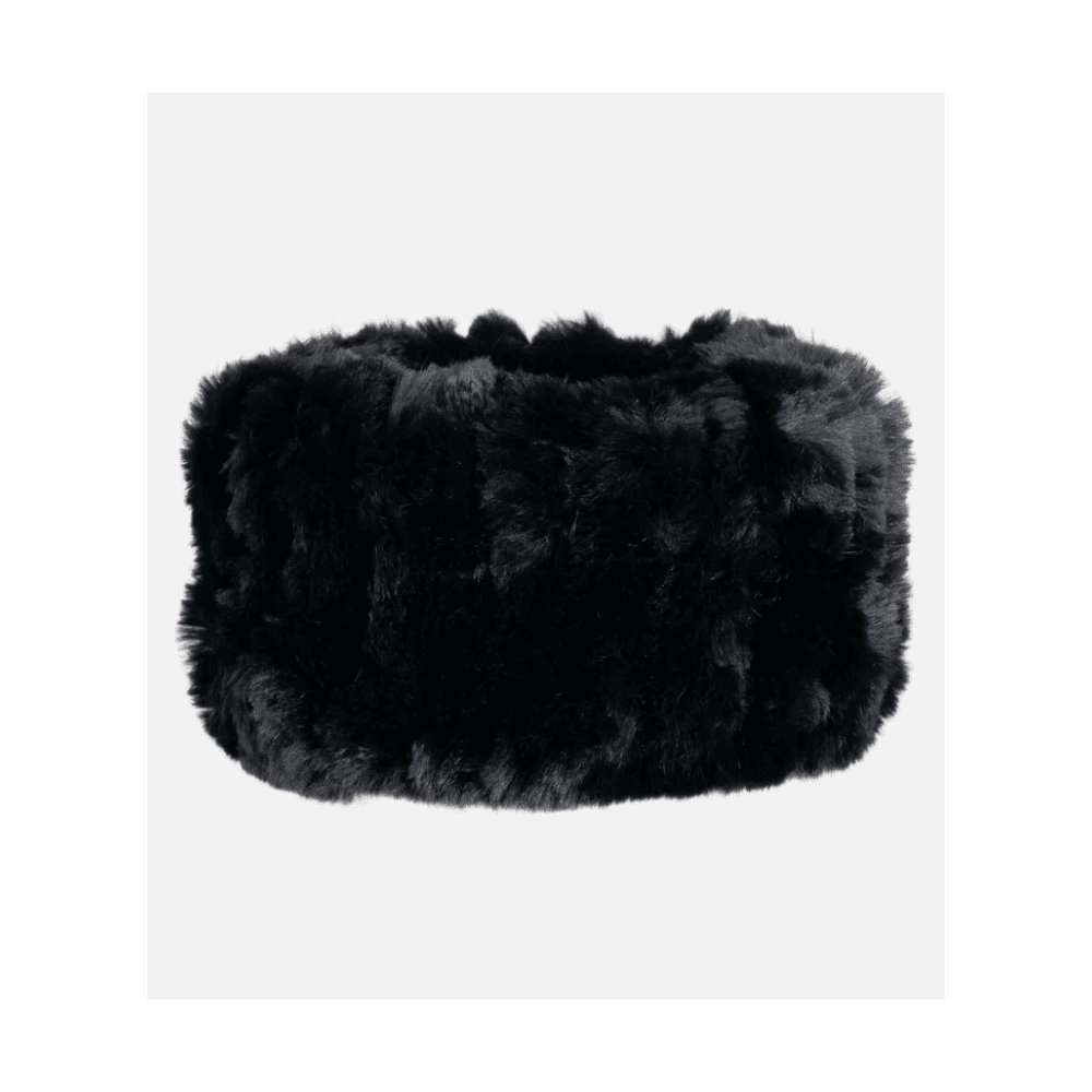 Levinsky Knitted Fur Headband Black