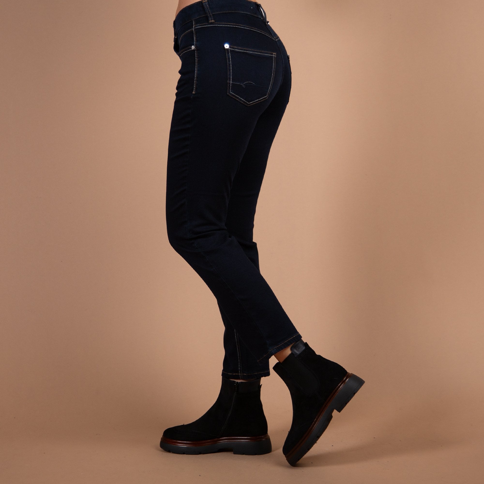 Mac Melanie Feminine Fit Slim Leg Denim Stretch Jean Dark Rinsewash D801 28L