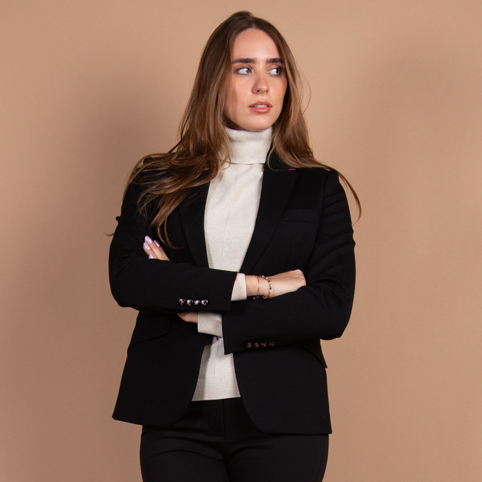 Bariloche Azutan Thick Stretch Jersey Blazer Jacket Black