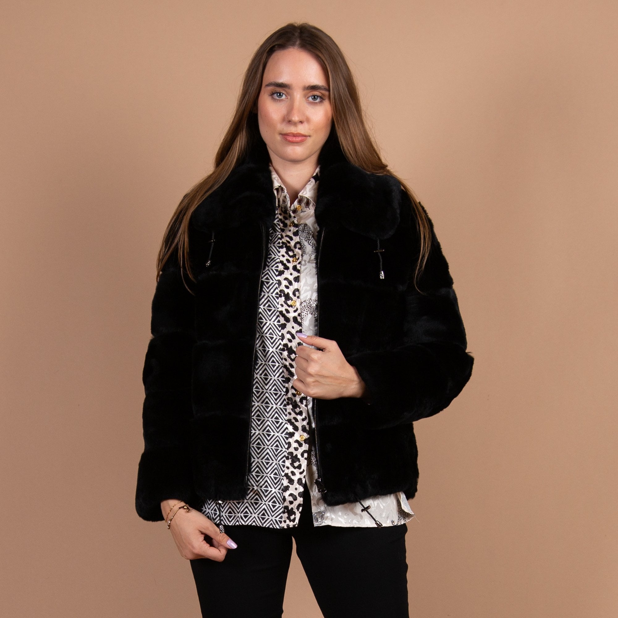 Levinsky Amoy Toggle Collar Short Fur Jacket Black – SisterOnlinestore
