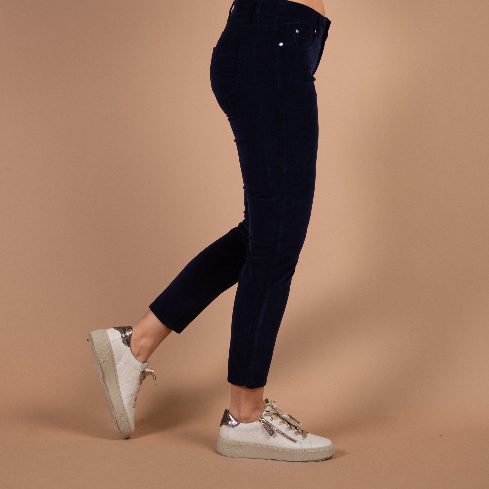 Oui Baxtor Slim Leg Baby Cord Jean Dark Blue