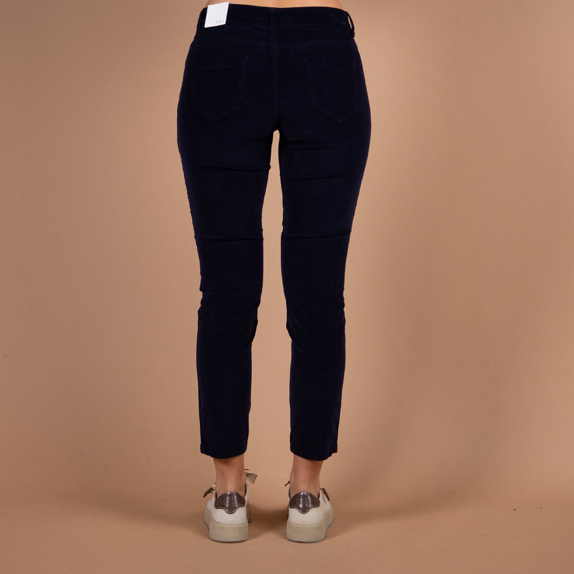 Oui Baxtor Slim Leg Baby Cord Jean Dark Blue