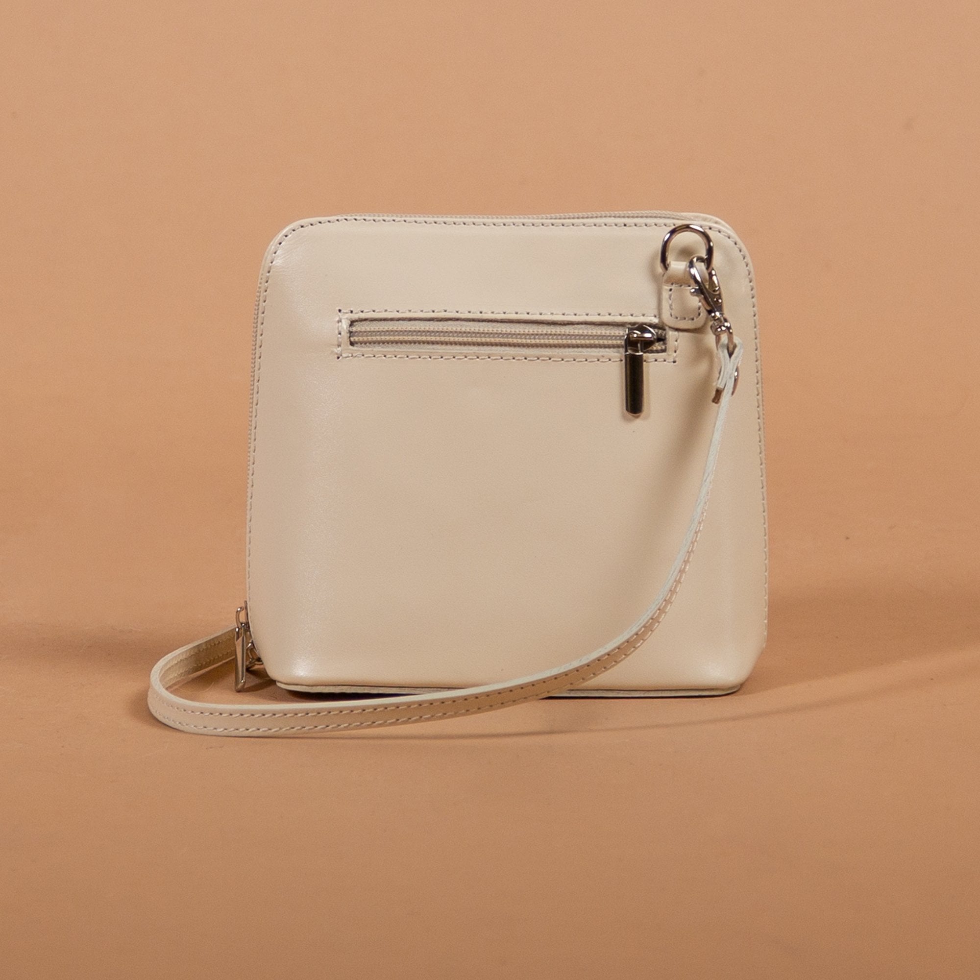 Sister ME Square Leather Crossbody Bag Cream