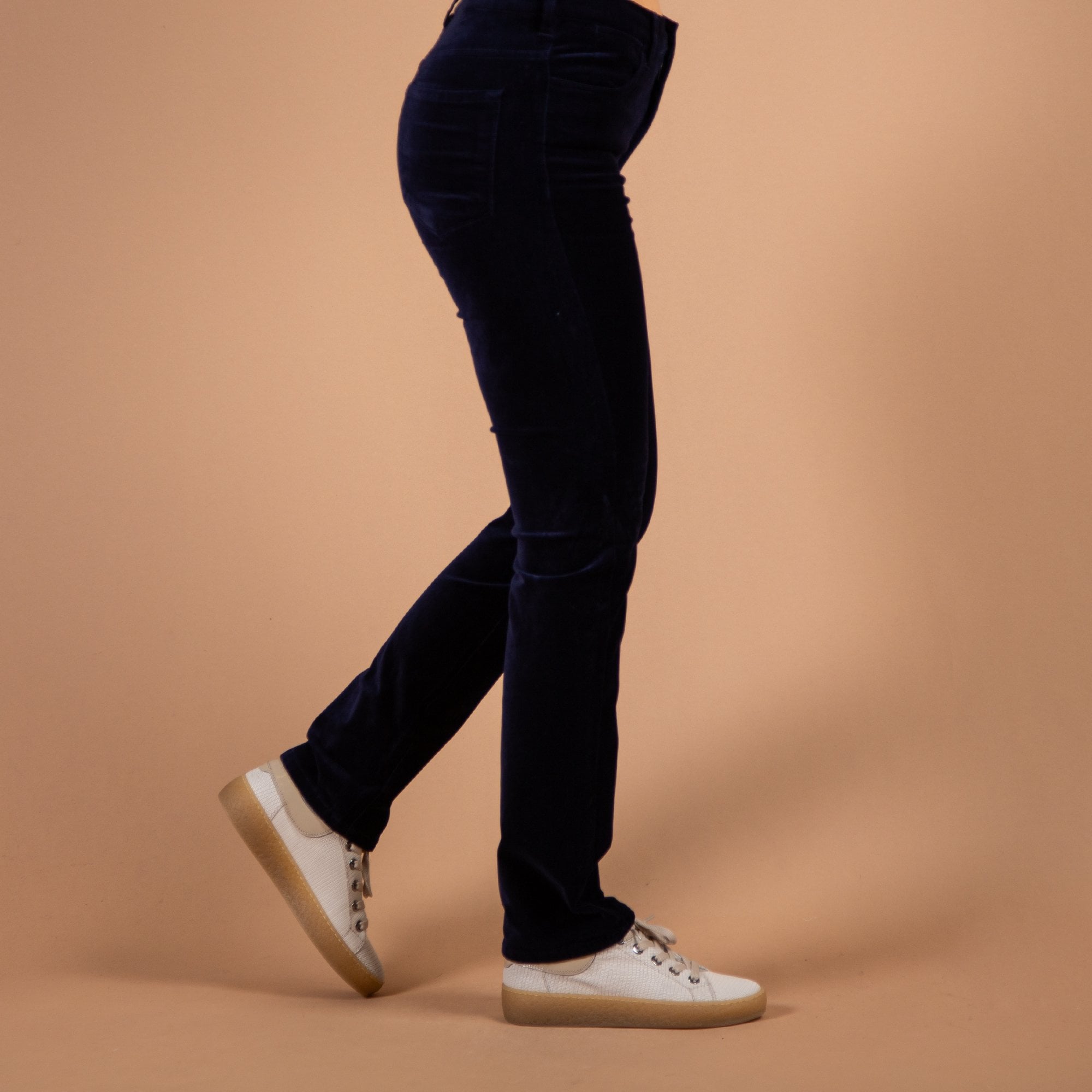 Amazing Woman Slim Fit Velvet Jeans Navy