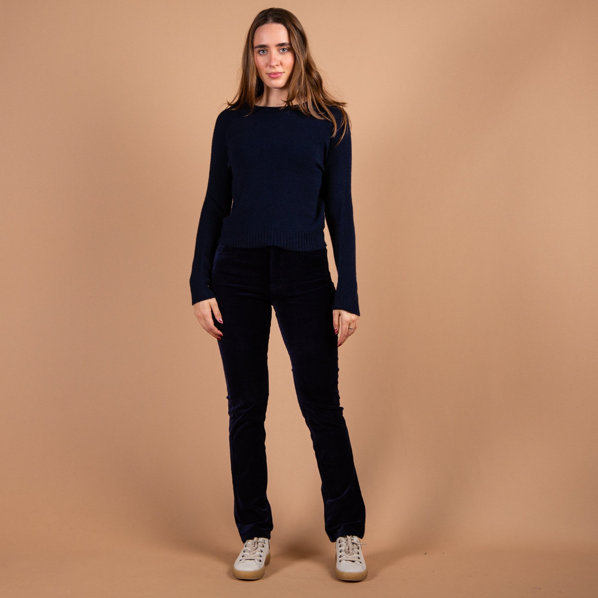 Amazing Woman Slim Fit Velvet Jeans Navy