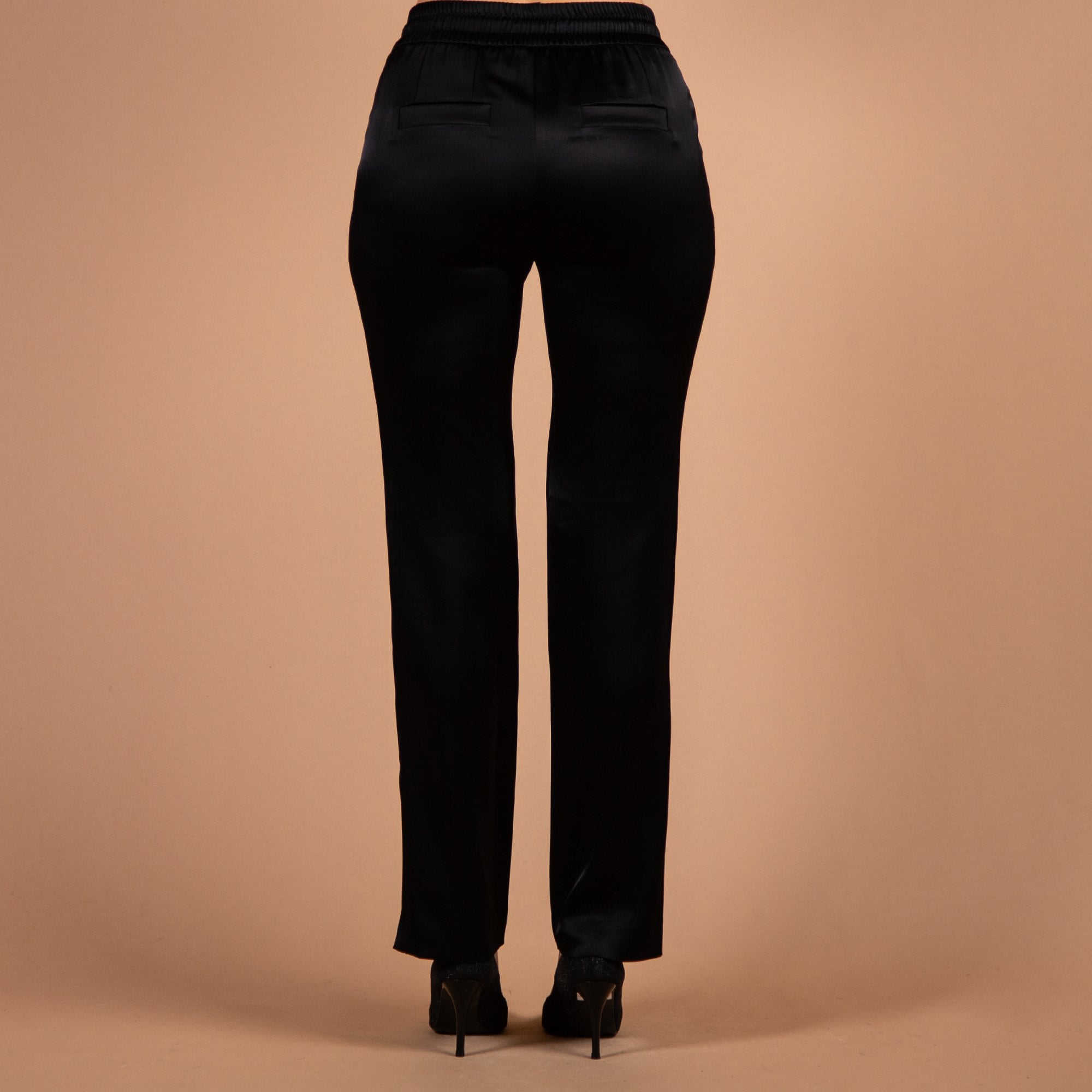 Marc Cain Drawstring Satin Trouser Black