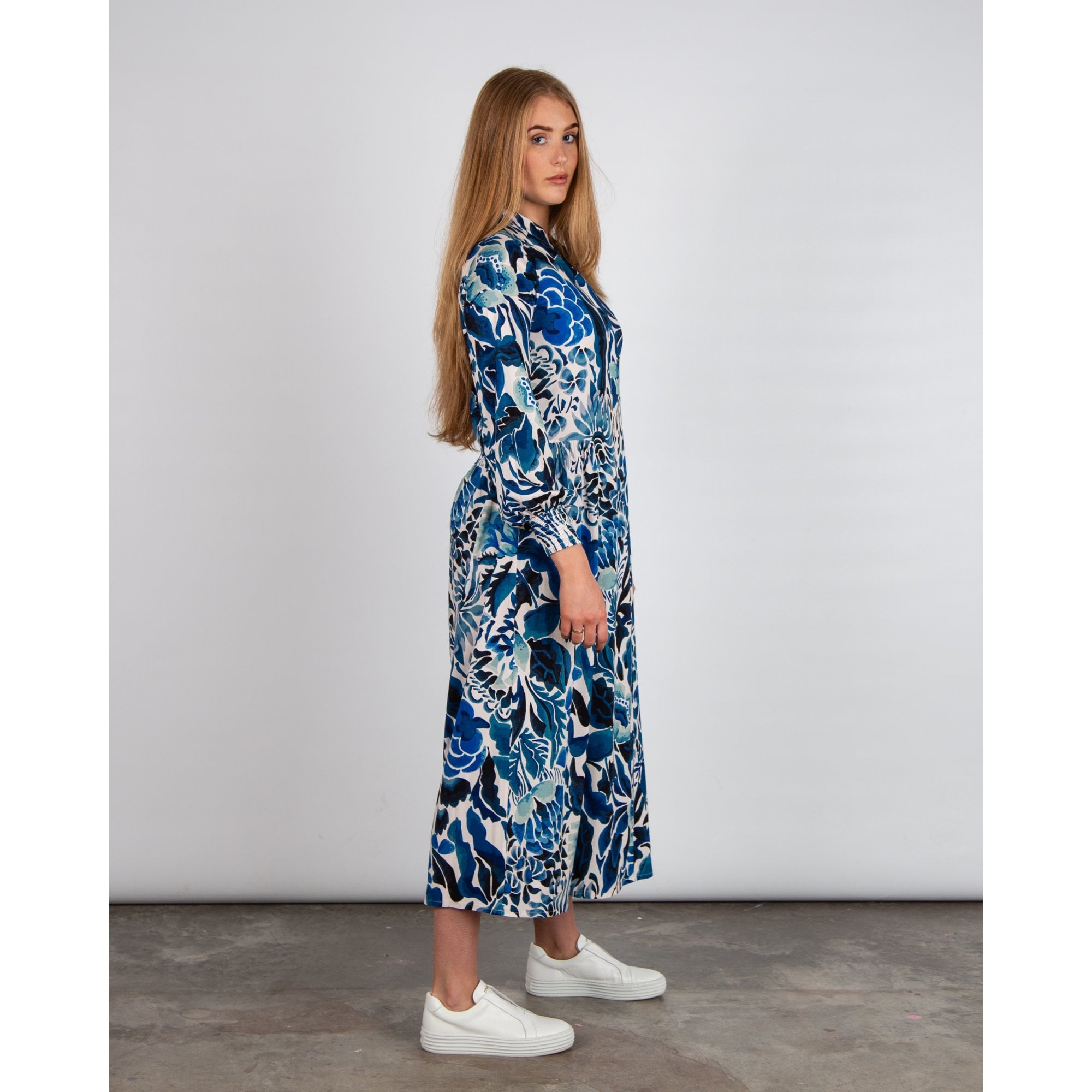 Dea Kudibal Marladea EV Inked Floral Print Crepe Maxi Dress Magana Optical