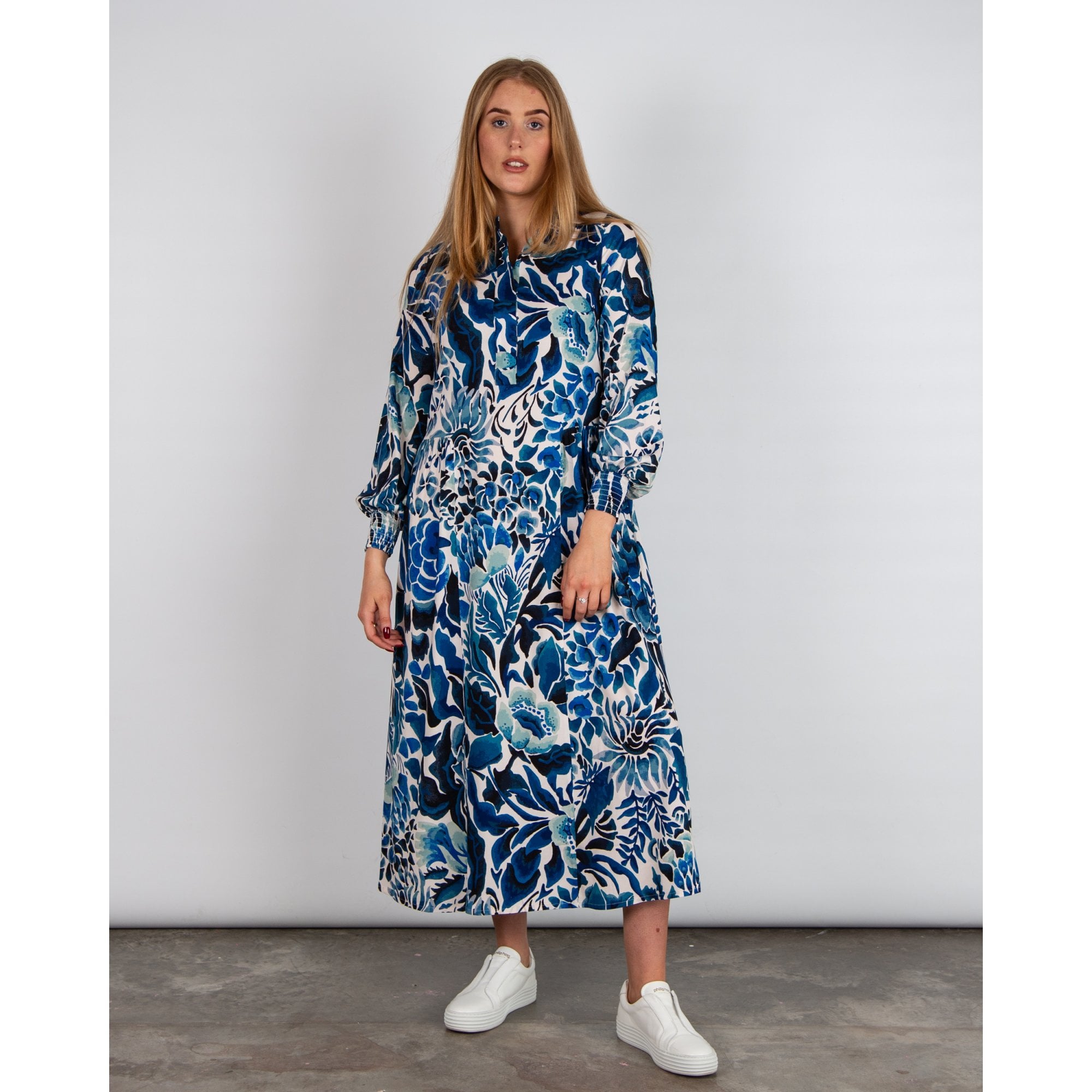 Dea Kudibal Marladea EV Inked Floral Print Crepe Maxi Dress Magana Optical