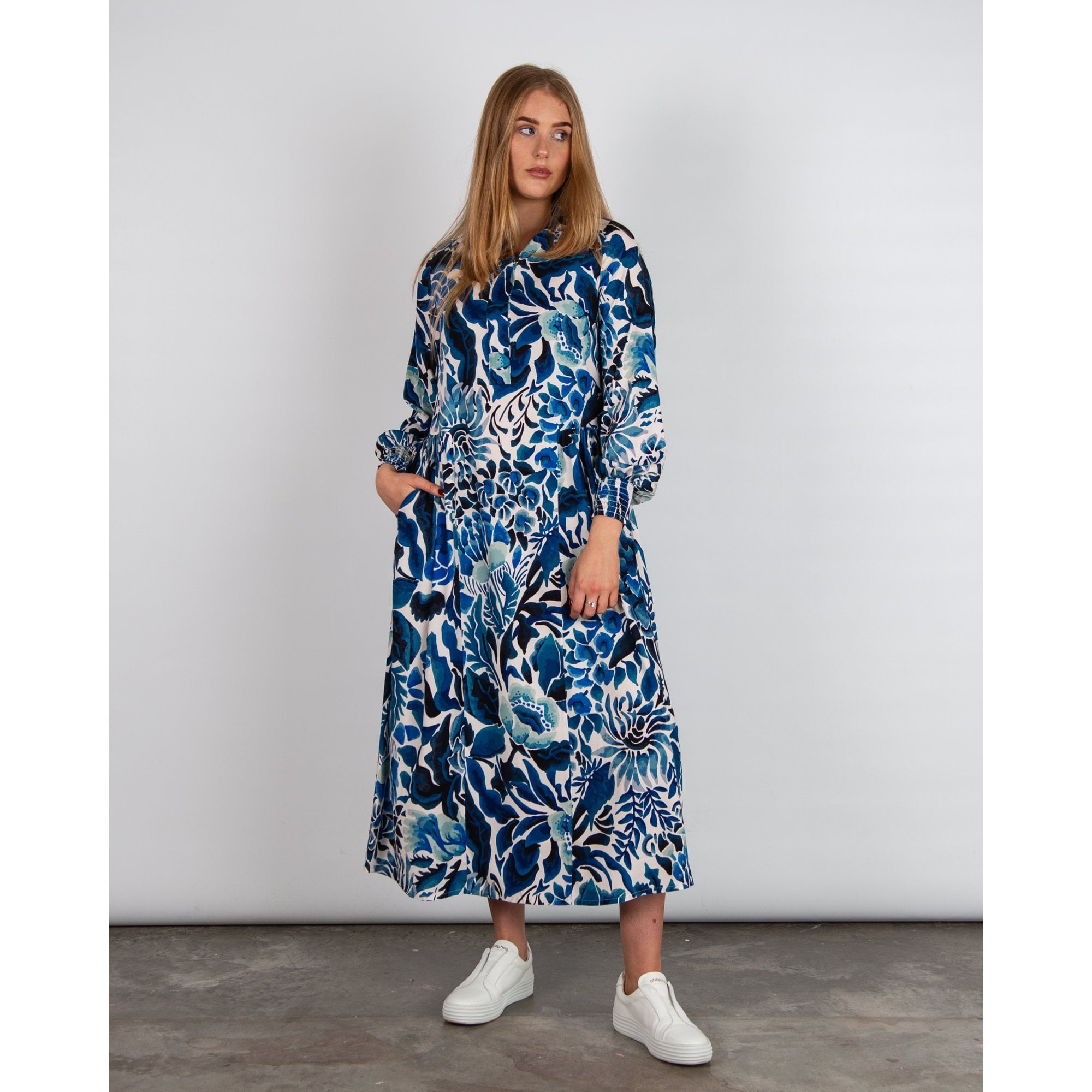 Dea Kudibal Marladea EV Inked Floral Print Crepe Maxi Dress Magana Optical