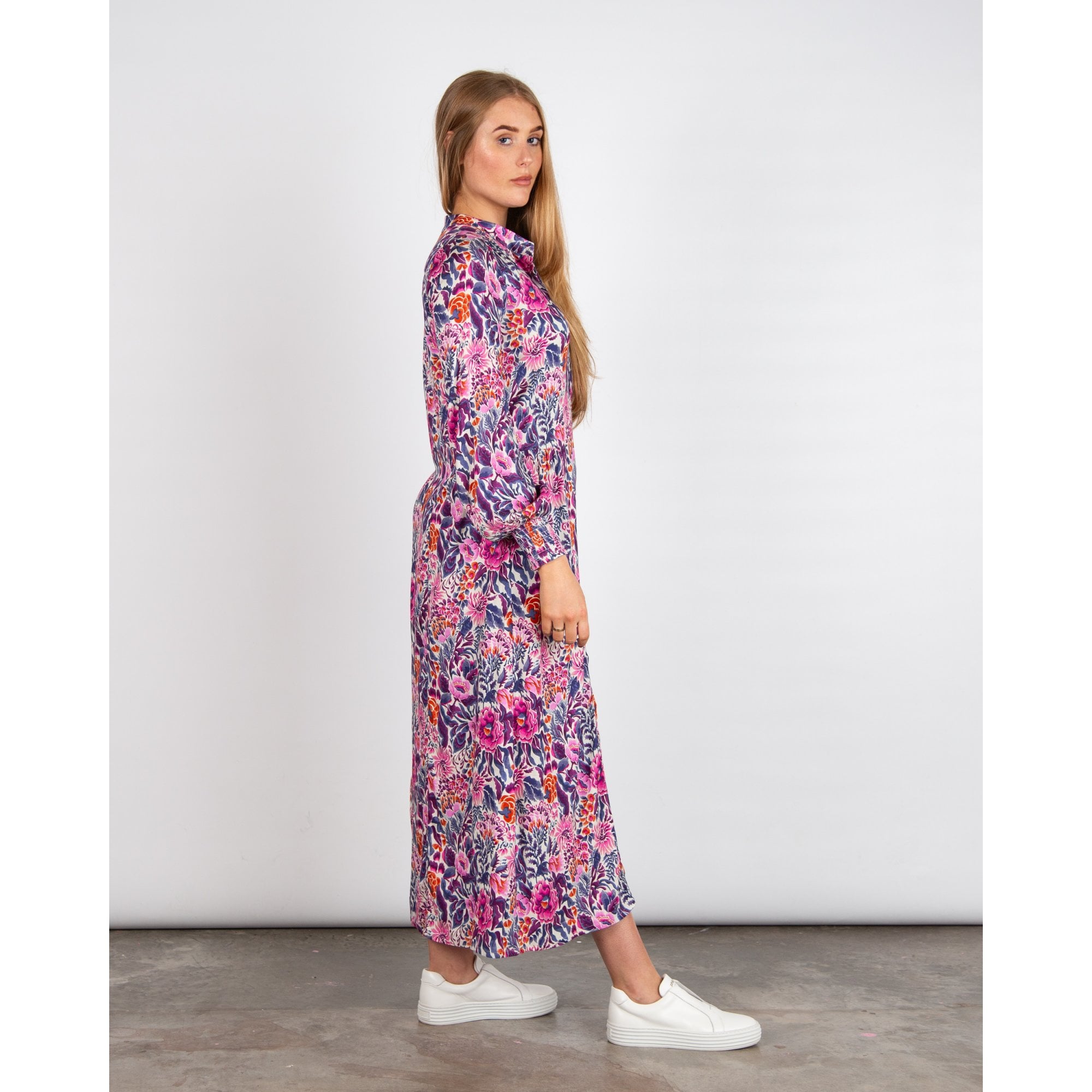 Dea Kudibal Marladea EV Floral Print Crepe Maxi Dress Tehuana Villea