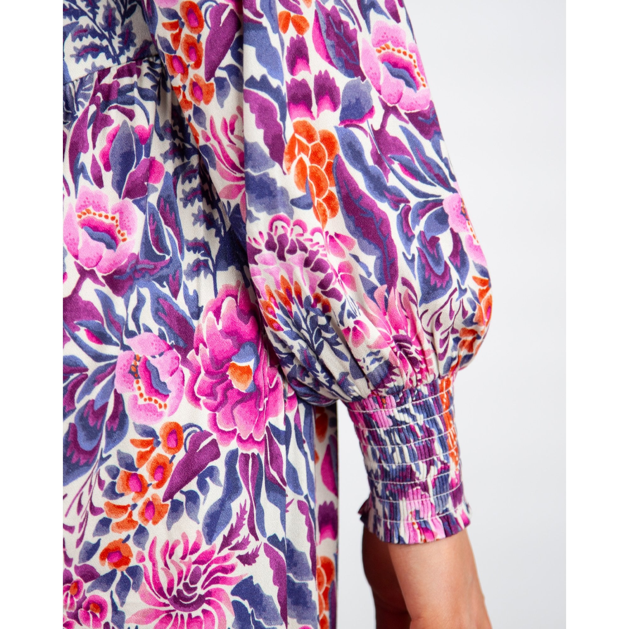 Dea Kudibal Marladea EV Floral Print Crepe Maxi Dress Tehuana Villea