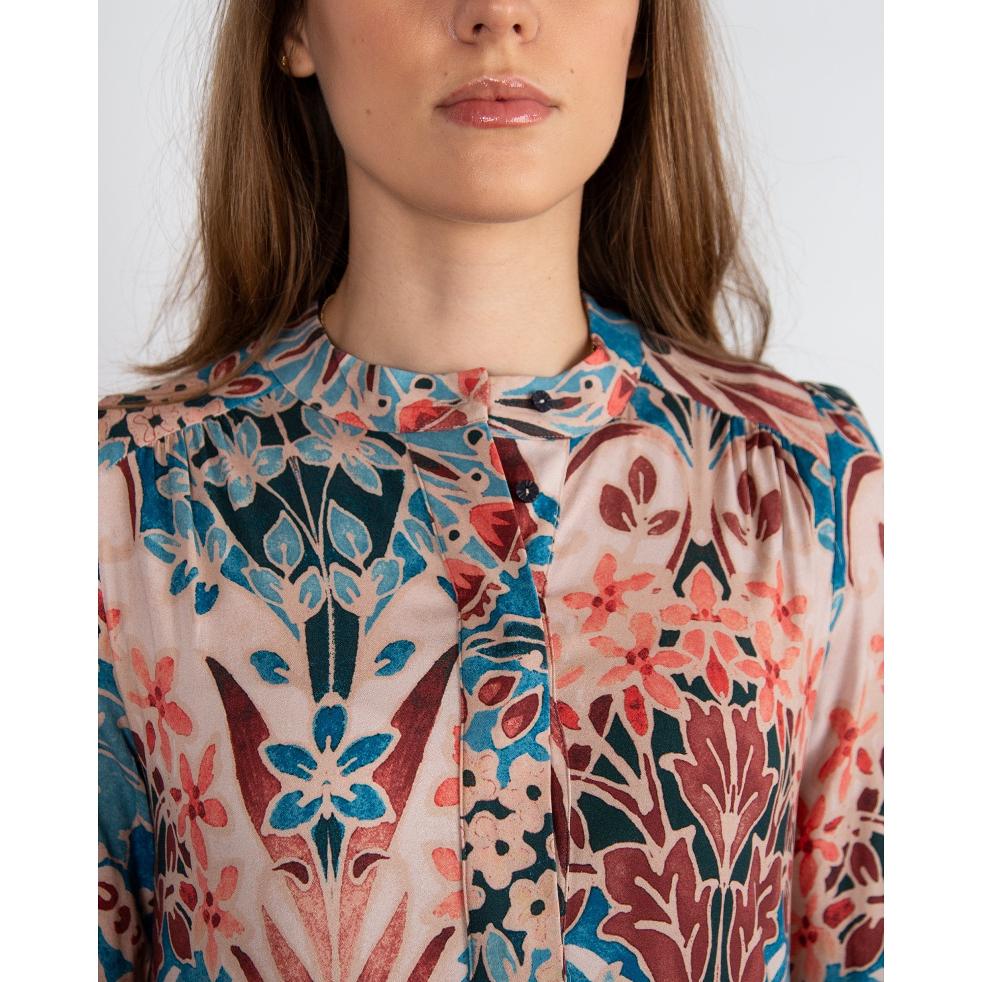 Dea Kudibal Rosanna EV Floral Double Frill Sleeve Viscose Dress Palazzo Allure