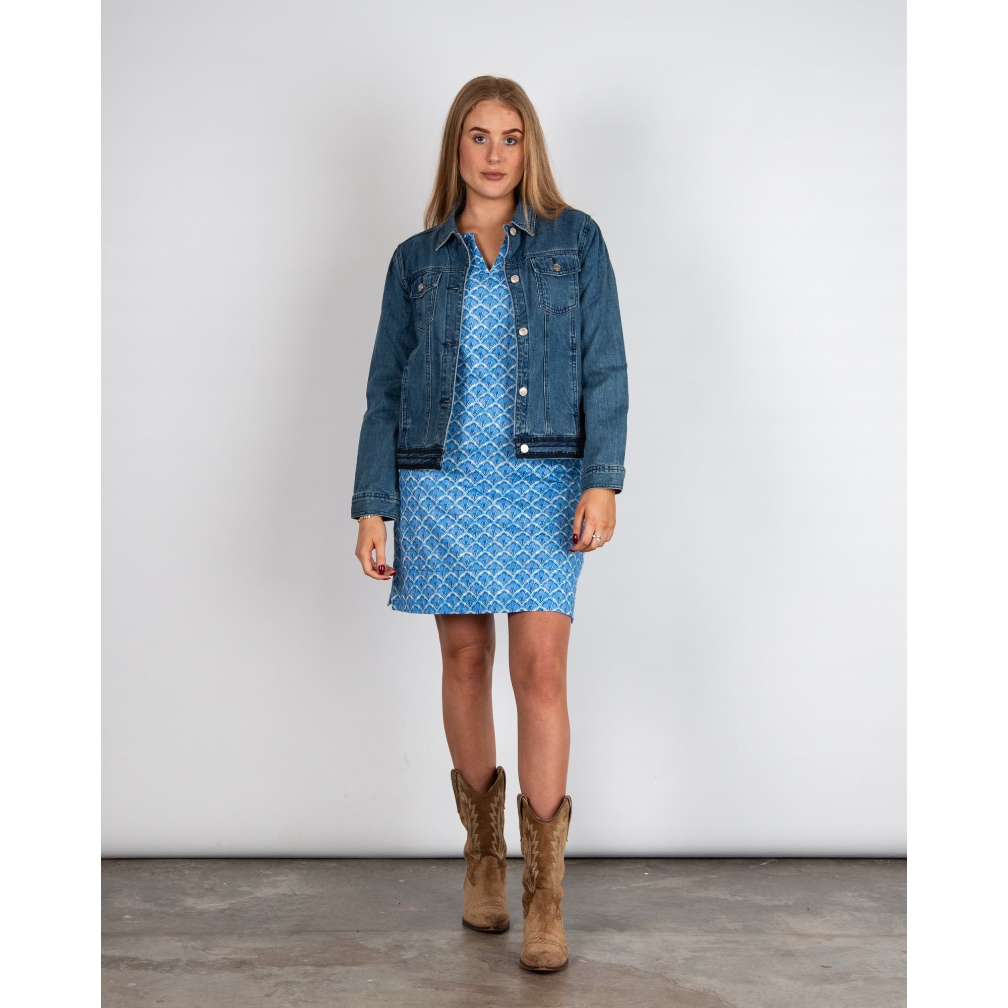 Hatley Embroidered Back Denim Jacket Denim Blue