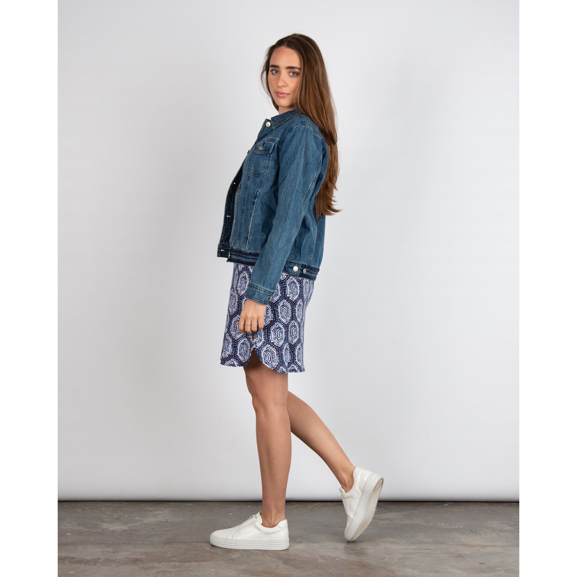 Hatley Embroidered Back Denim Jacket Denim Blue