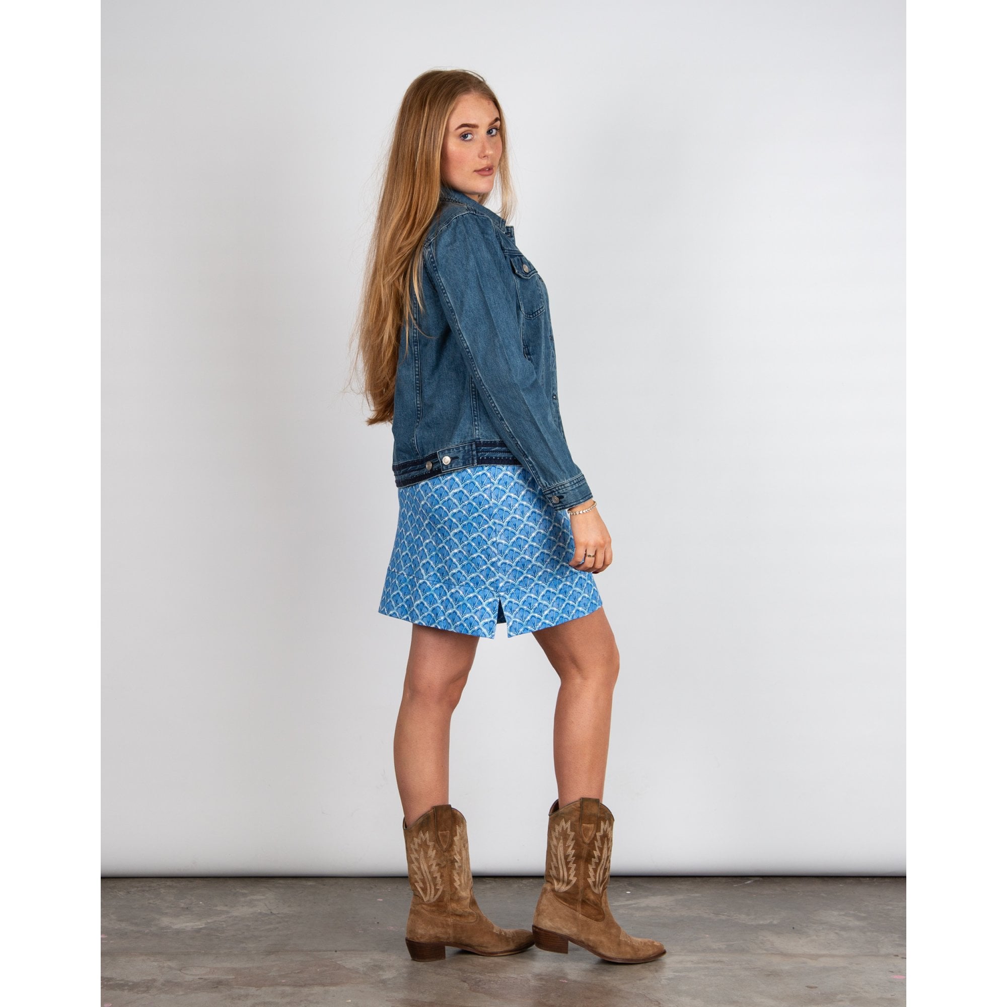 Hatley Embroidered Back Denim Jacket Denim Blue