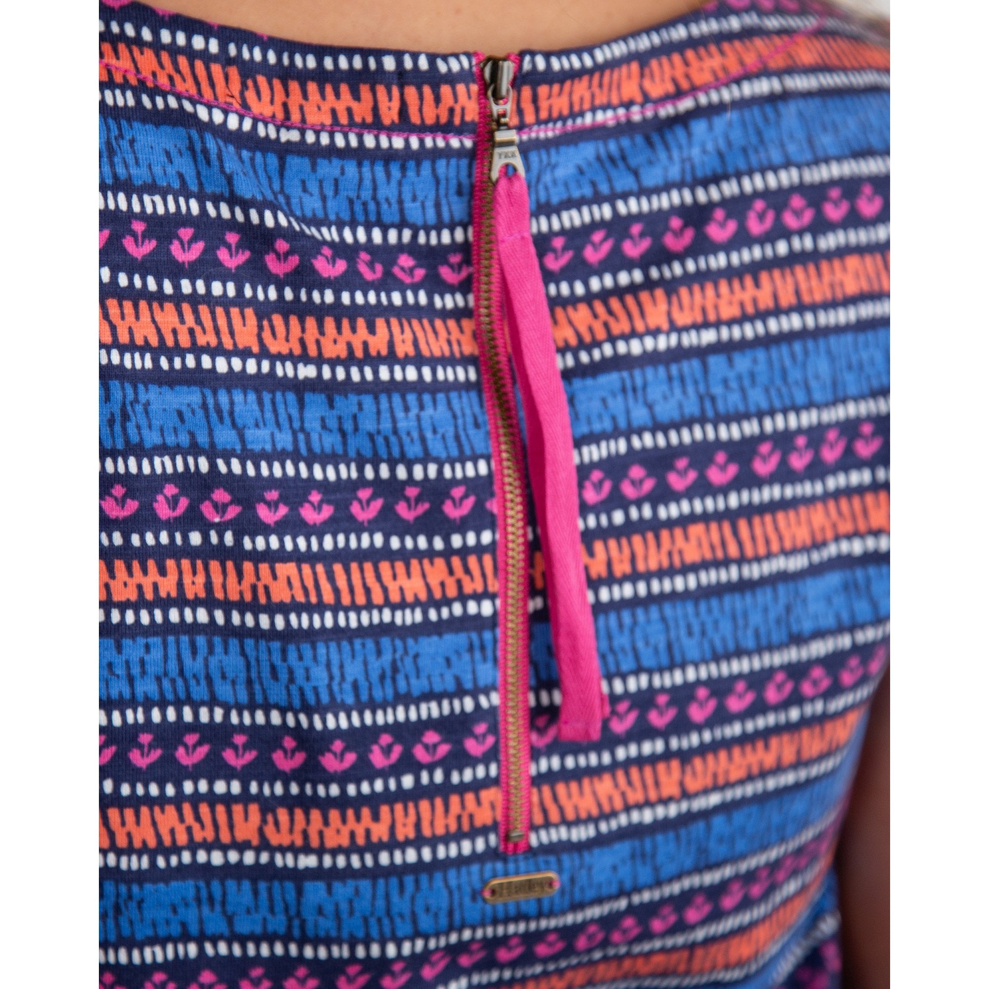 Hatley Nellie Round Neck Short Sleeve Brush Stripe Dress Brush Stripe