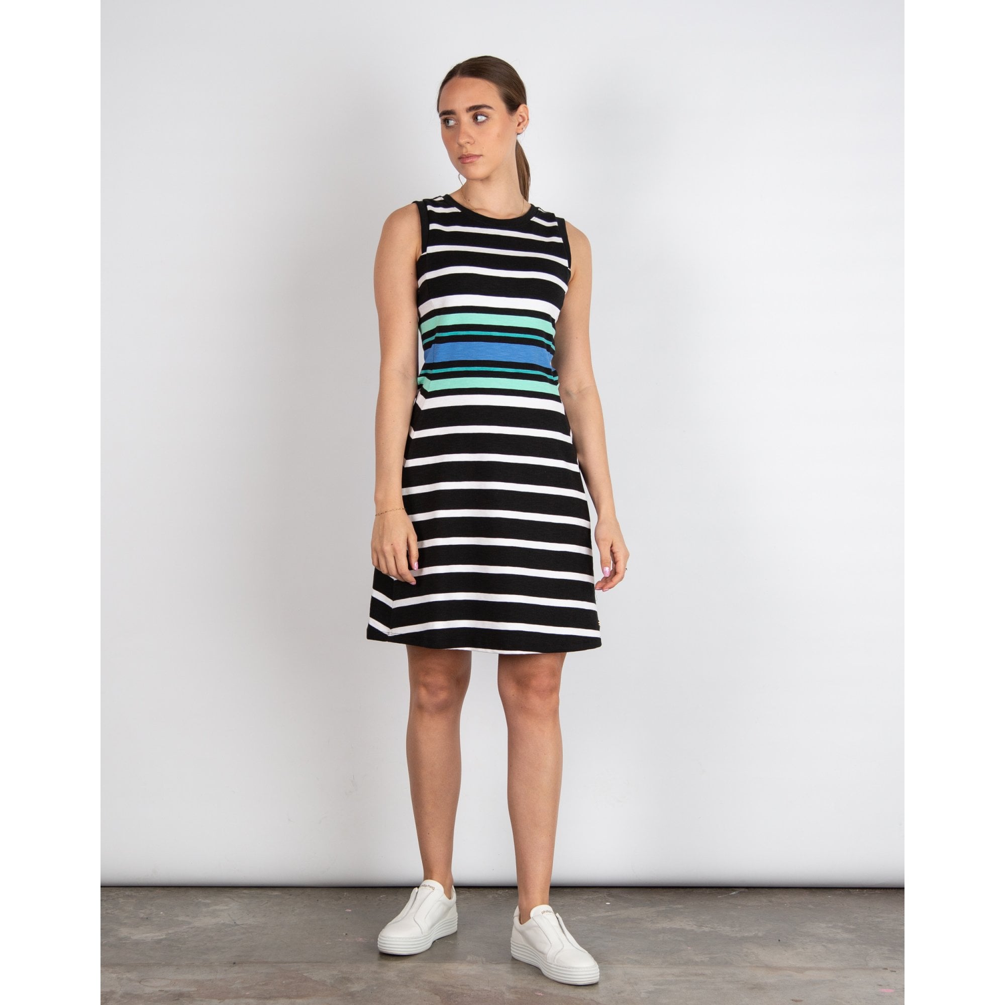 Hatley Sarah Sleeveless Stripe A Line Dress Caviar Stripes –  SisterOnlinestore