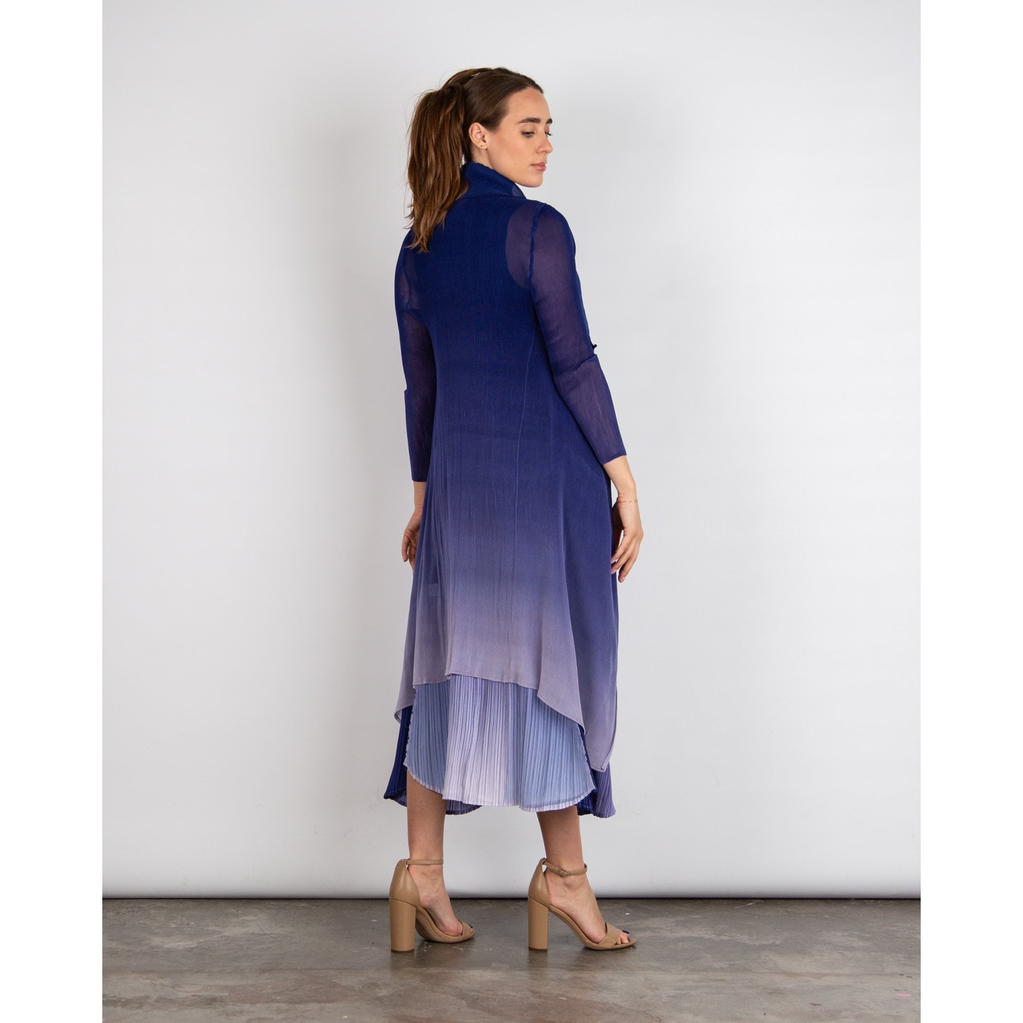 Alquema Collare Crinkle Mesh Ombre Waterfall Jacket Blue/purple