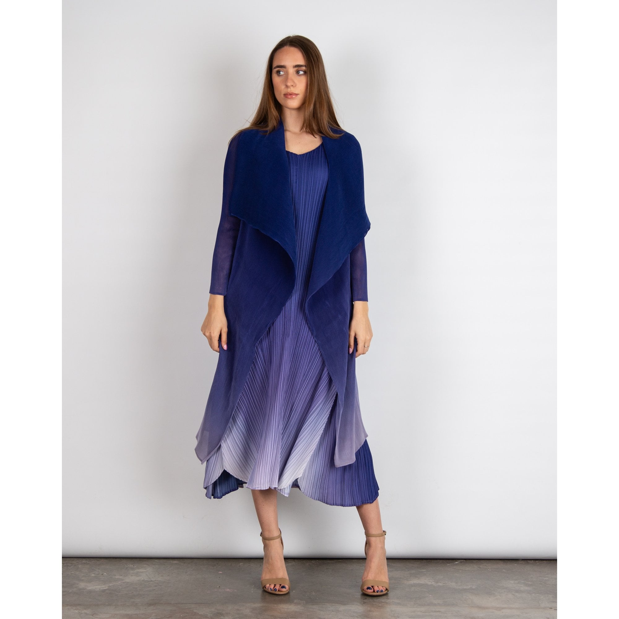 Alquema Collare Crinkle Mesh Ombre Waterfall Jacket Blue/purple
