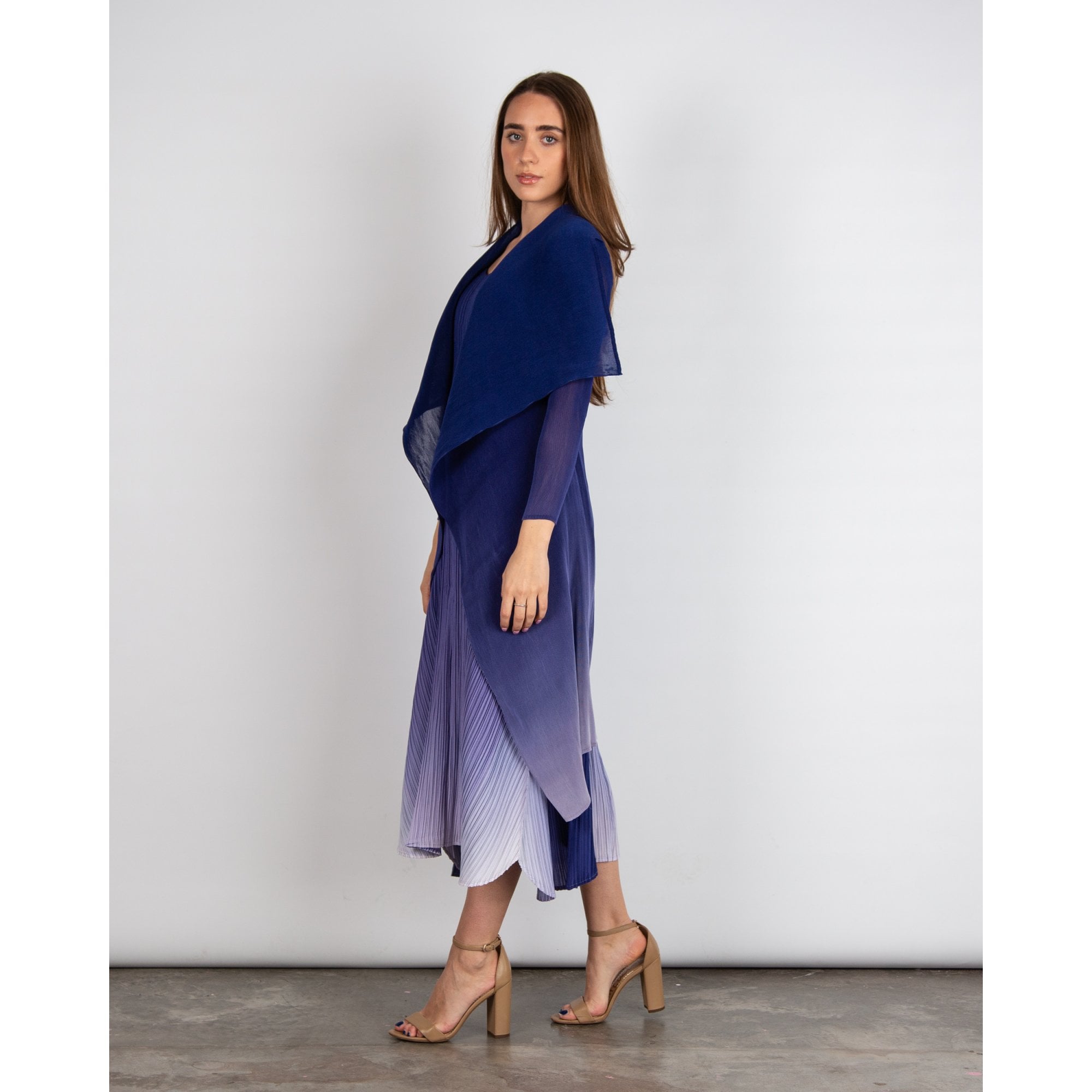 Alquema Collare Crinkle Mesh Ombre Waterfall Jacket Blue/purple
