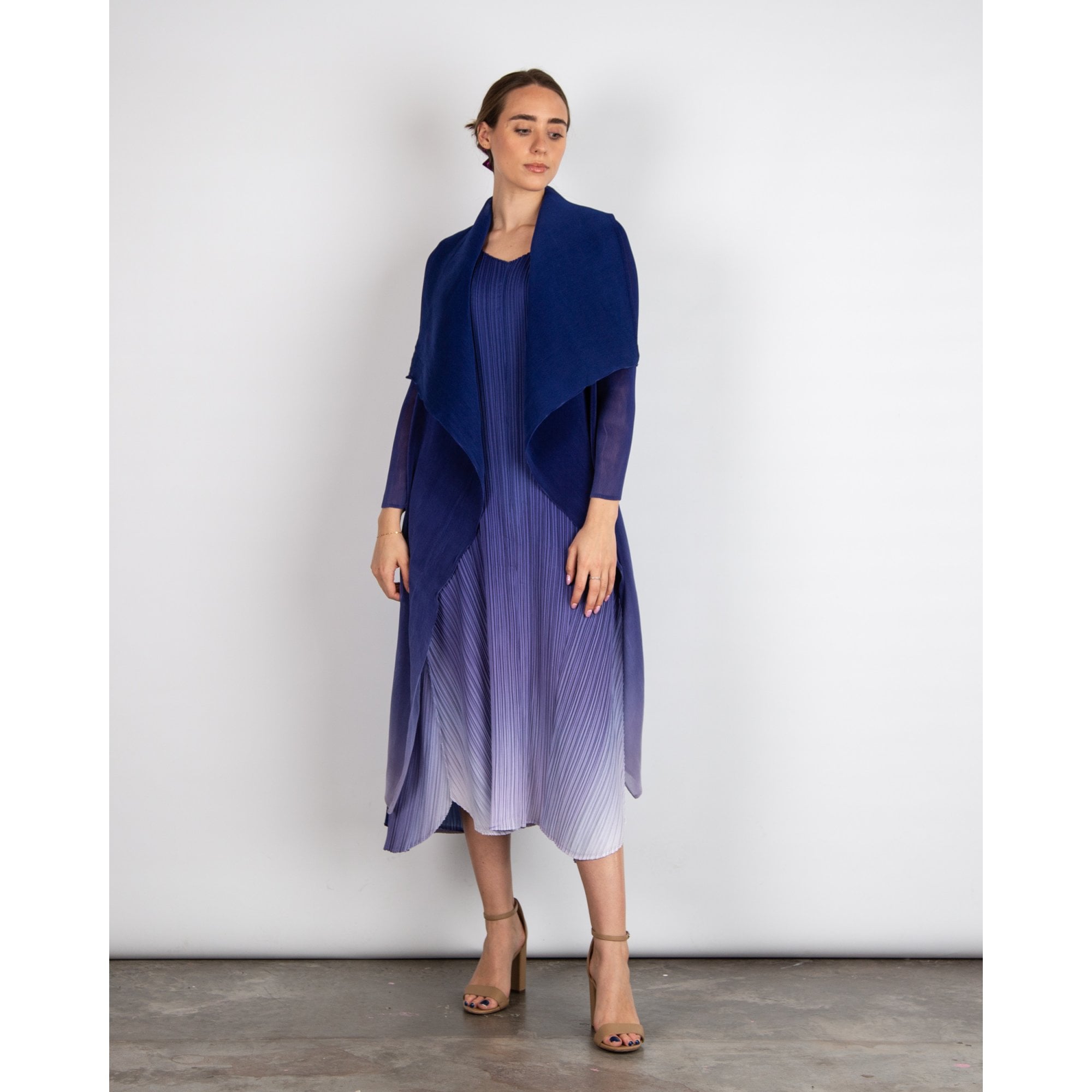 Alquema Collare Crinkle Mesh Ombre Waterfall Jacket Blue/purple