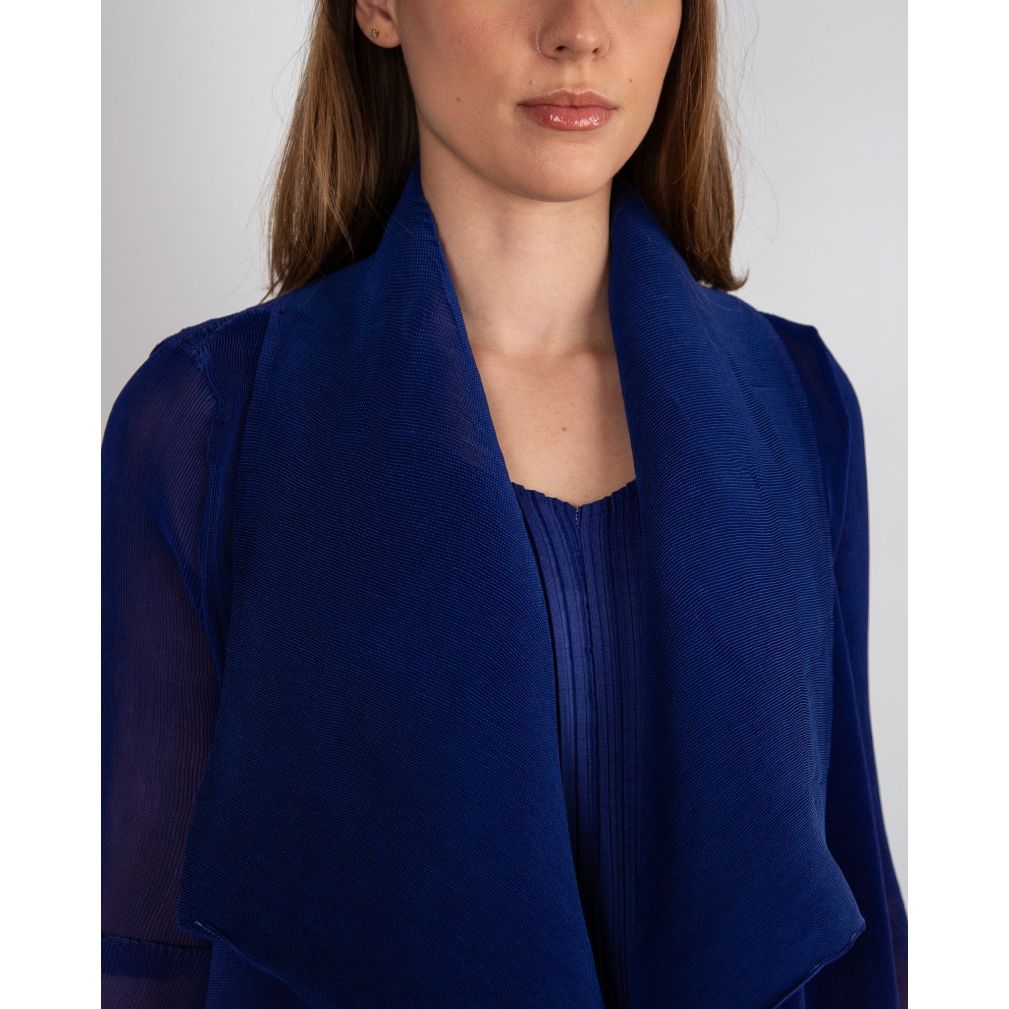 Alquema Collare Crinkle Mesh Ombre Waterfall Jacket Blue/purple