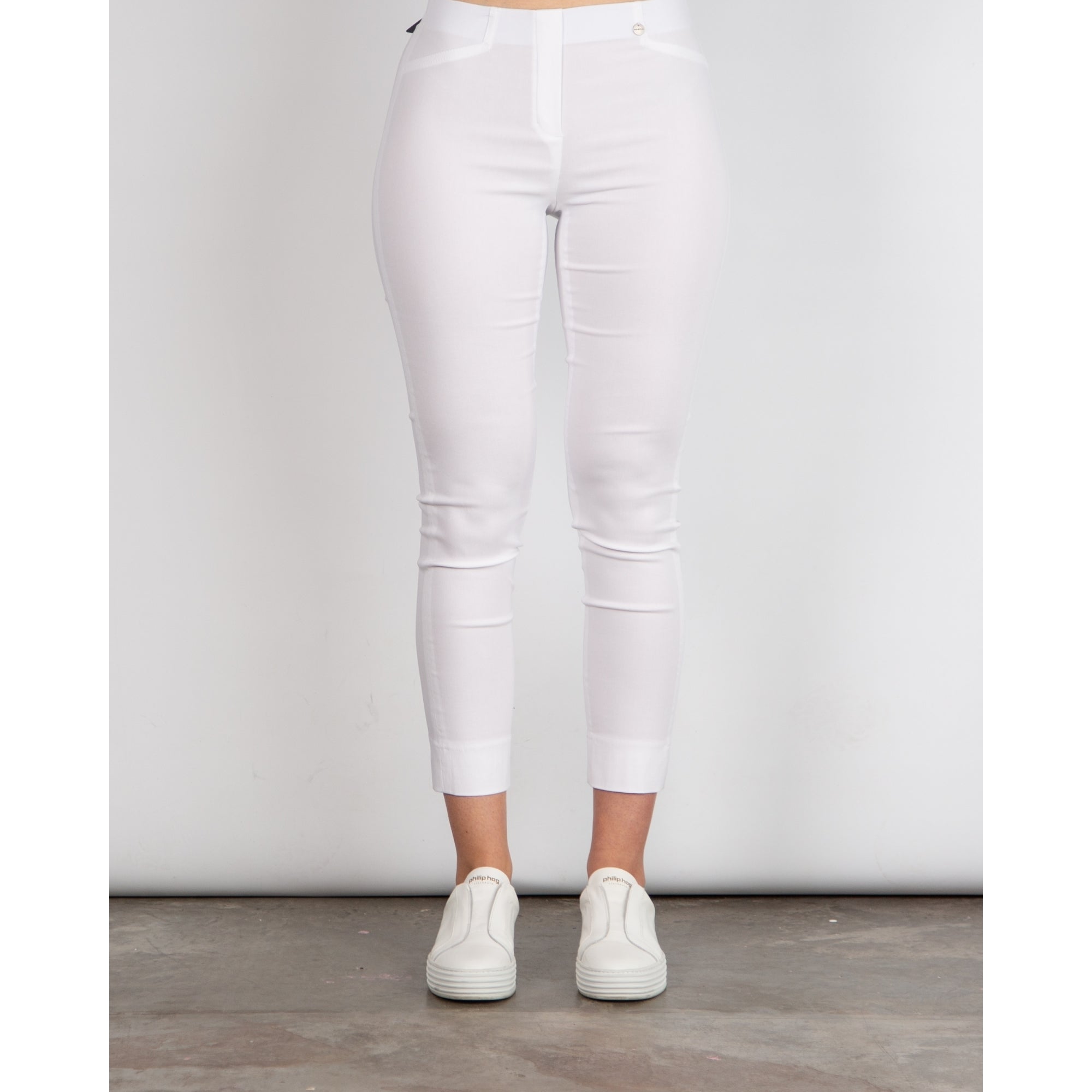 Robell Rose 09 Super Slim Fit Trouser White