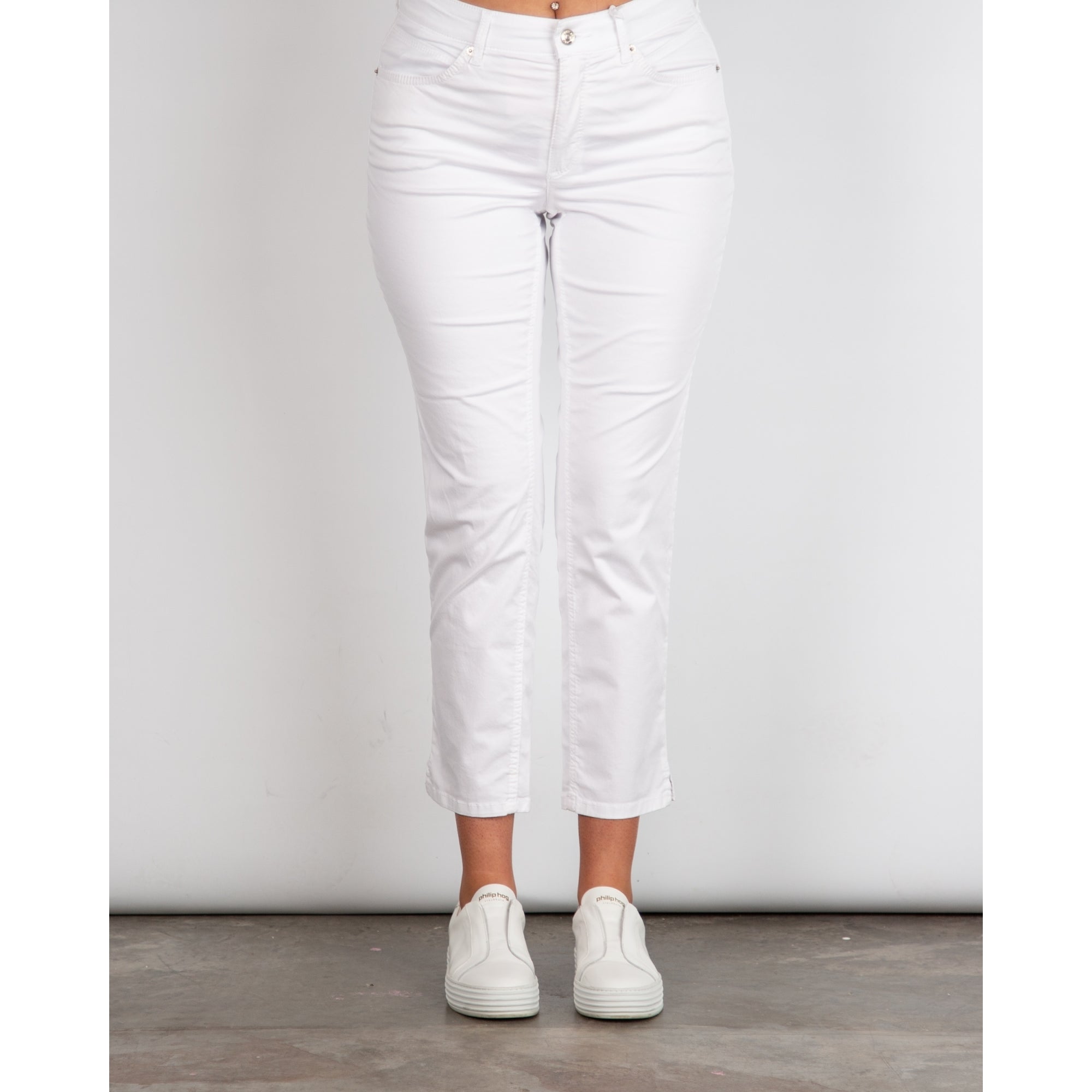 Mac Melanie Curvy Figure Denim Jean White 010 27L