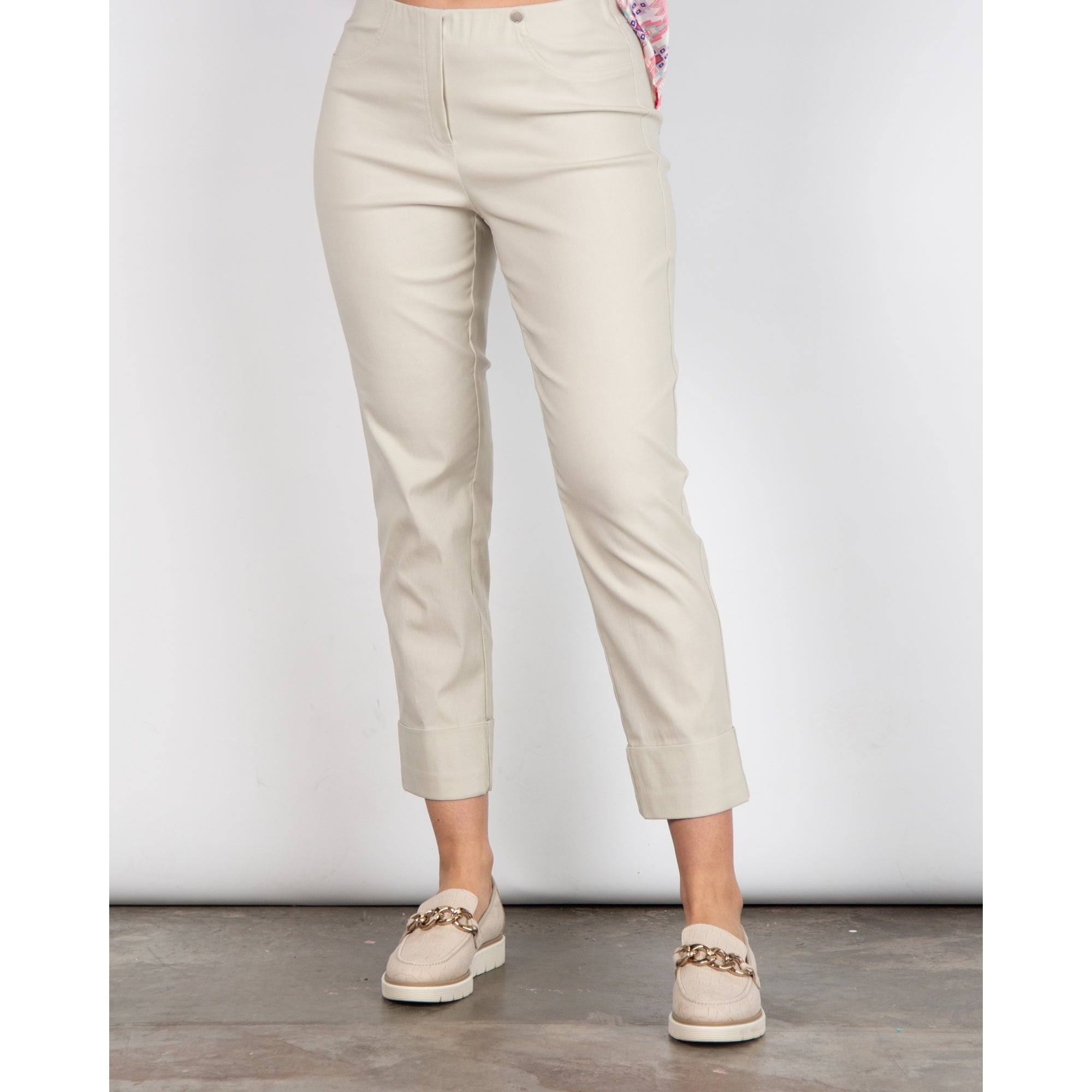 Robell Bella 09 With Turn Up Pull On Pant Stone 11