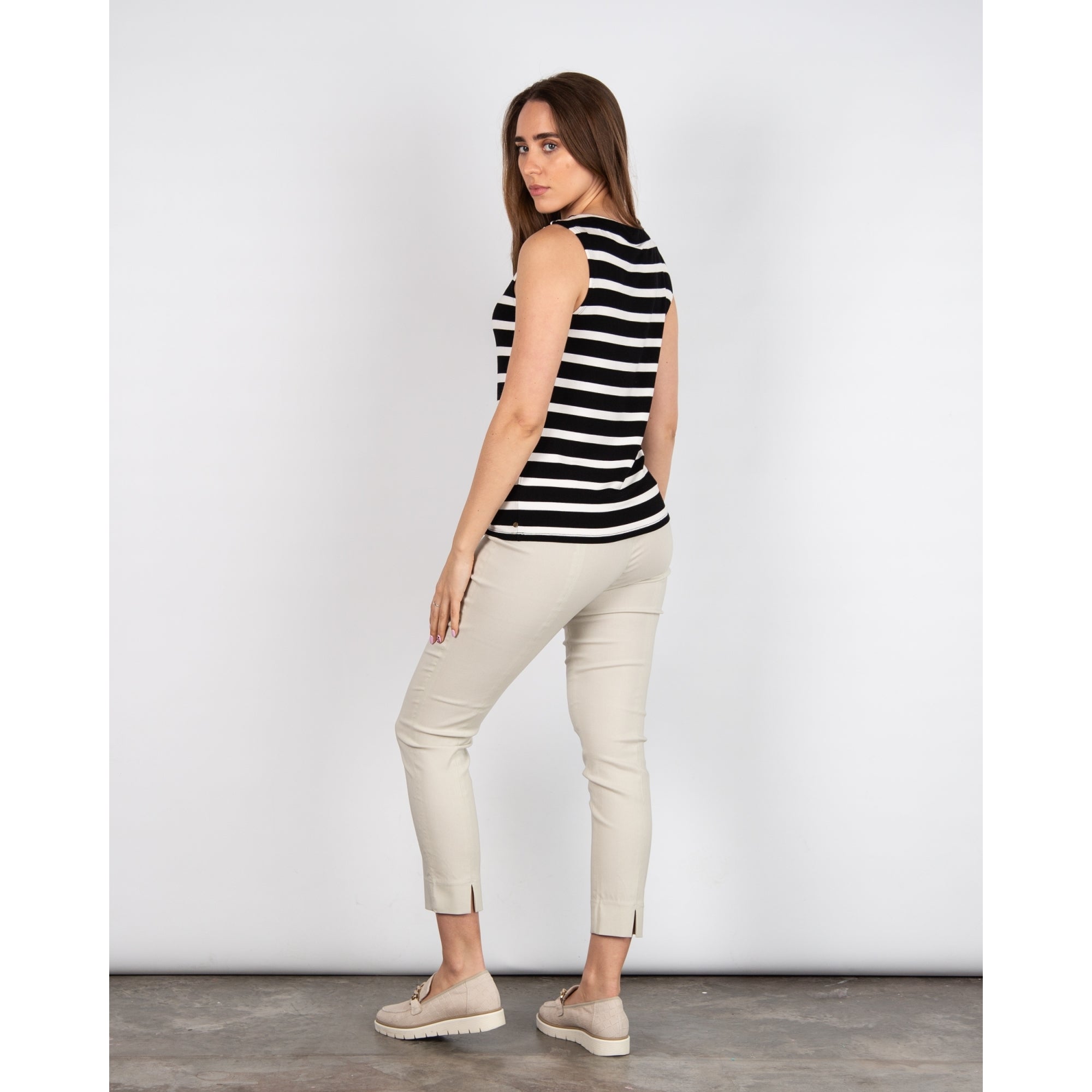 Hatley Everyday Sleeveless Stripe Tank Top Caviar Stripes