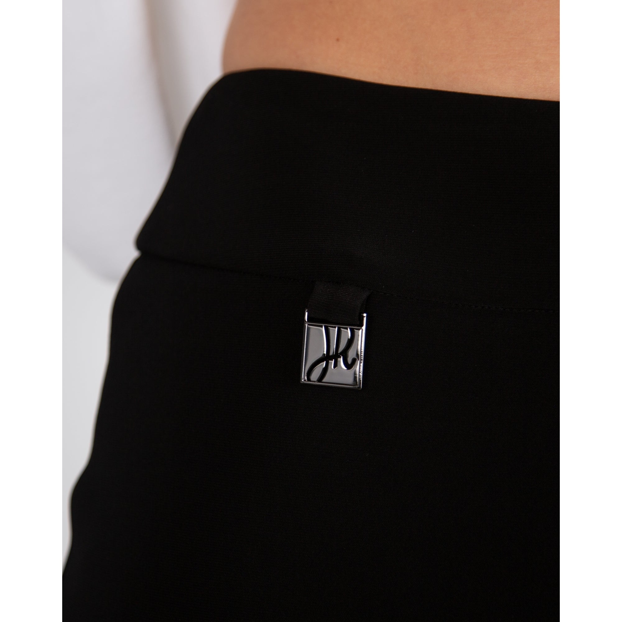 Joseph Ribkoff Slim Leg Pull On Trouser With Ankle Split Black