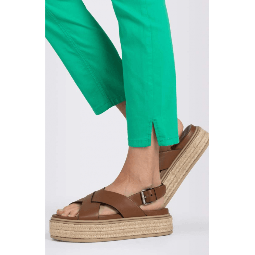 Mac Super Soft Slim Jean With Mini Ankle Split Bright Green 621r 26L