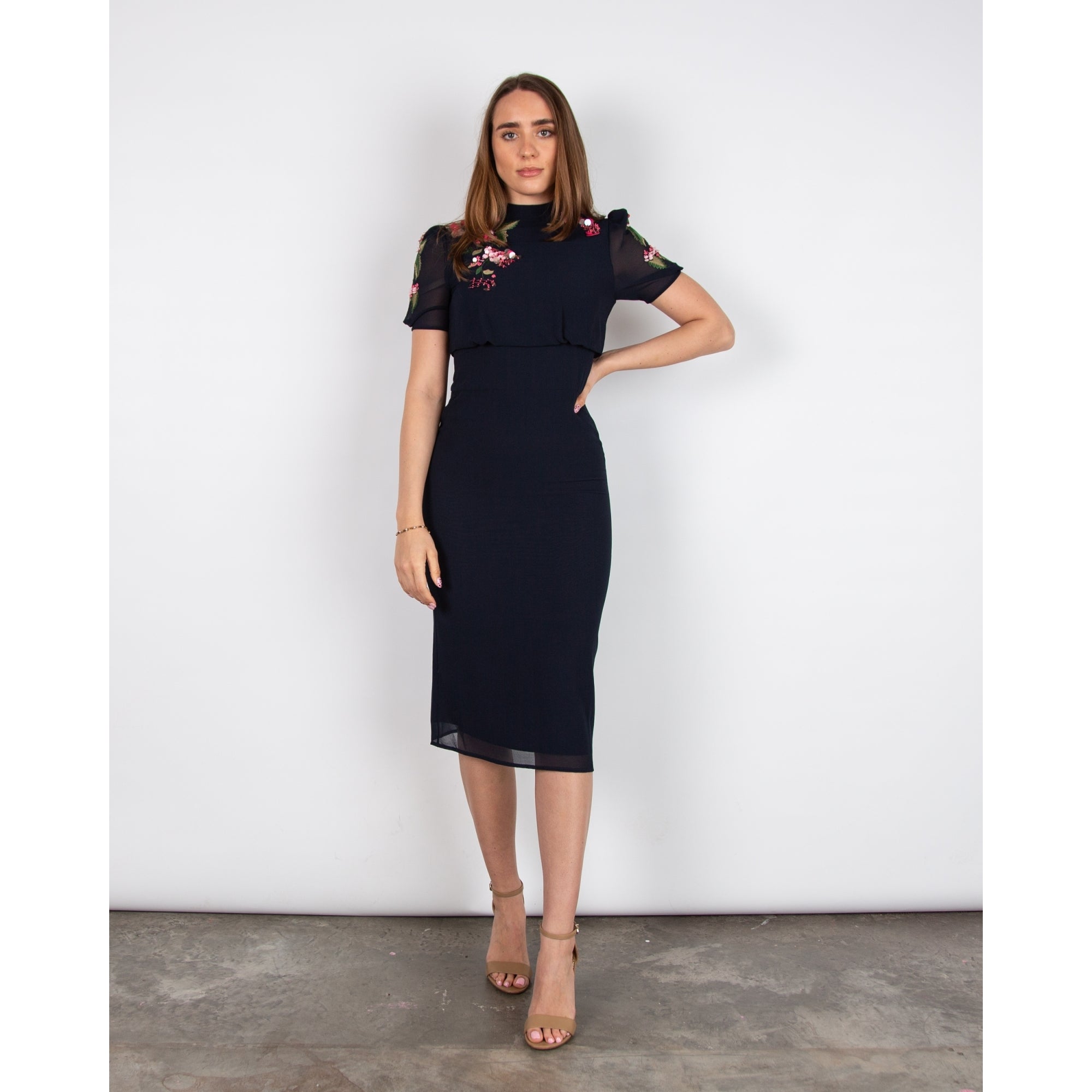 princess polly baby blue dress Quiz Navy Dip Hem Dress