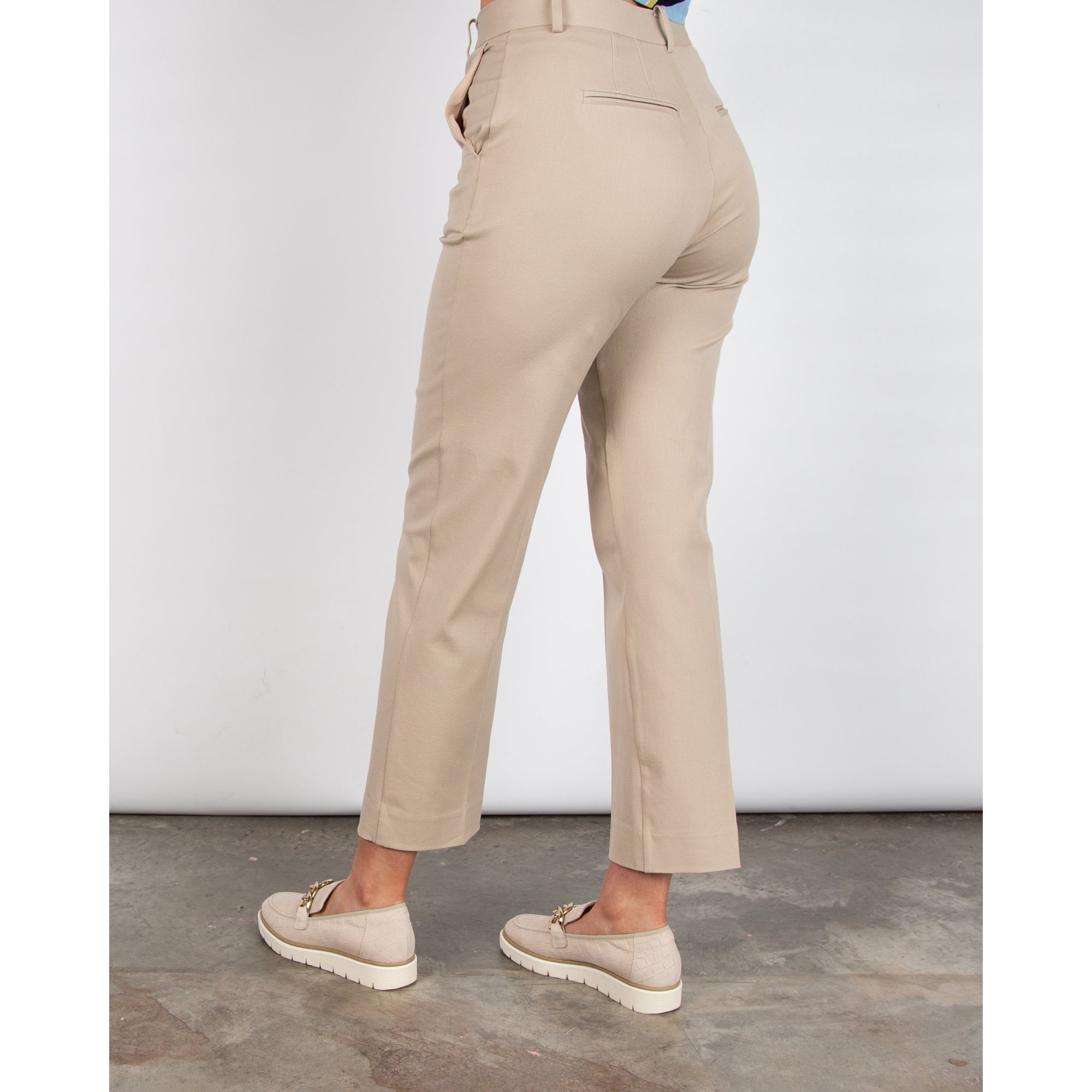 Masai Patia Cotton Stretch Tailored Trouser Beige