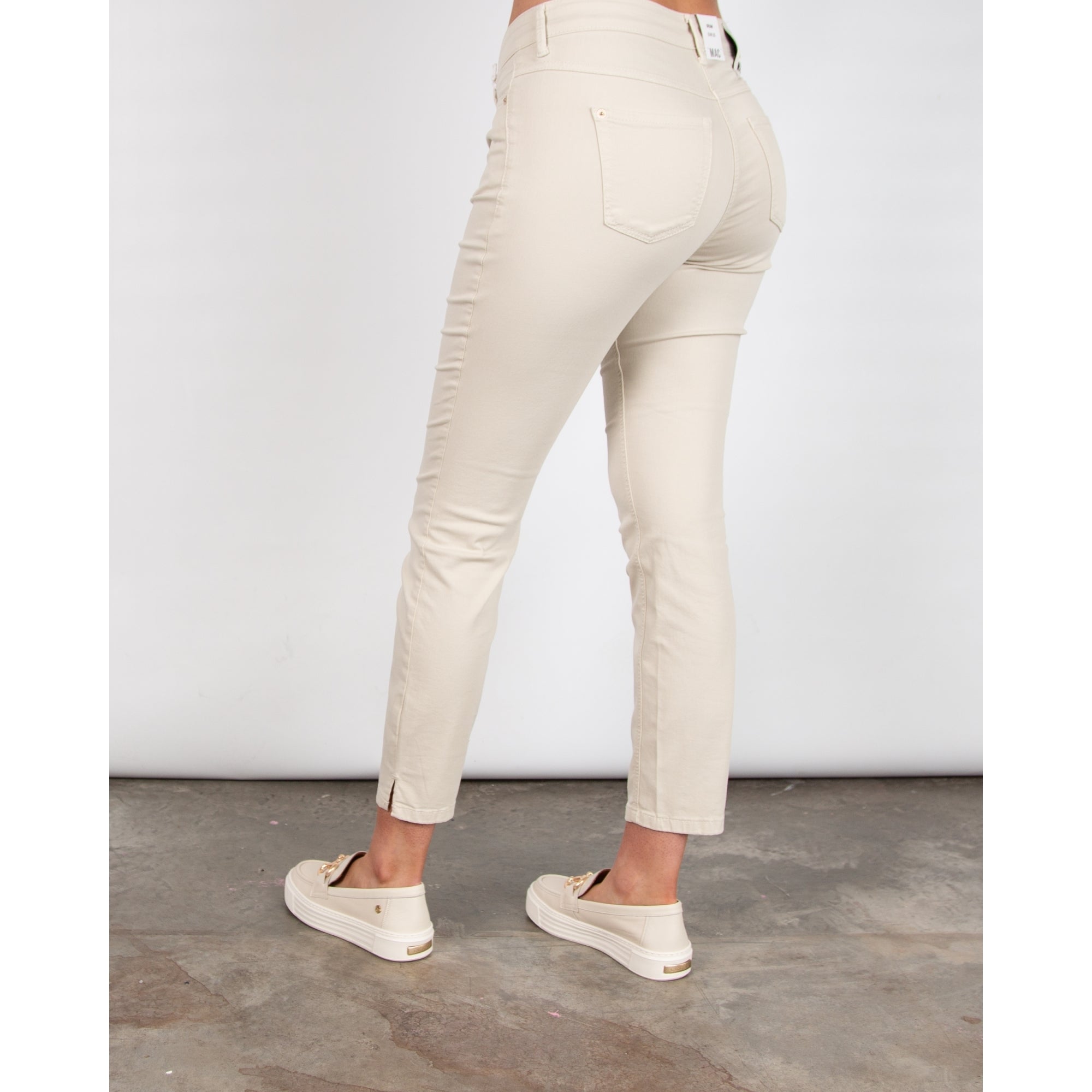 Mac Super Soft Slim Jean With Mini Ankle Split Stone 022r 28L