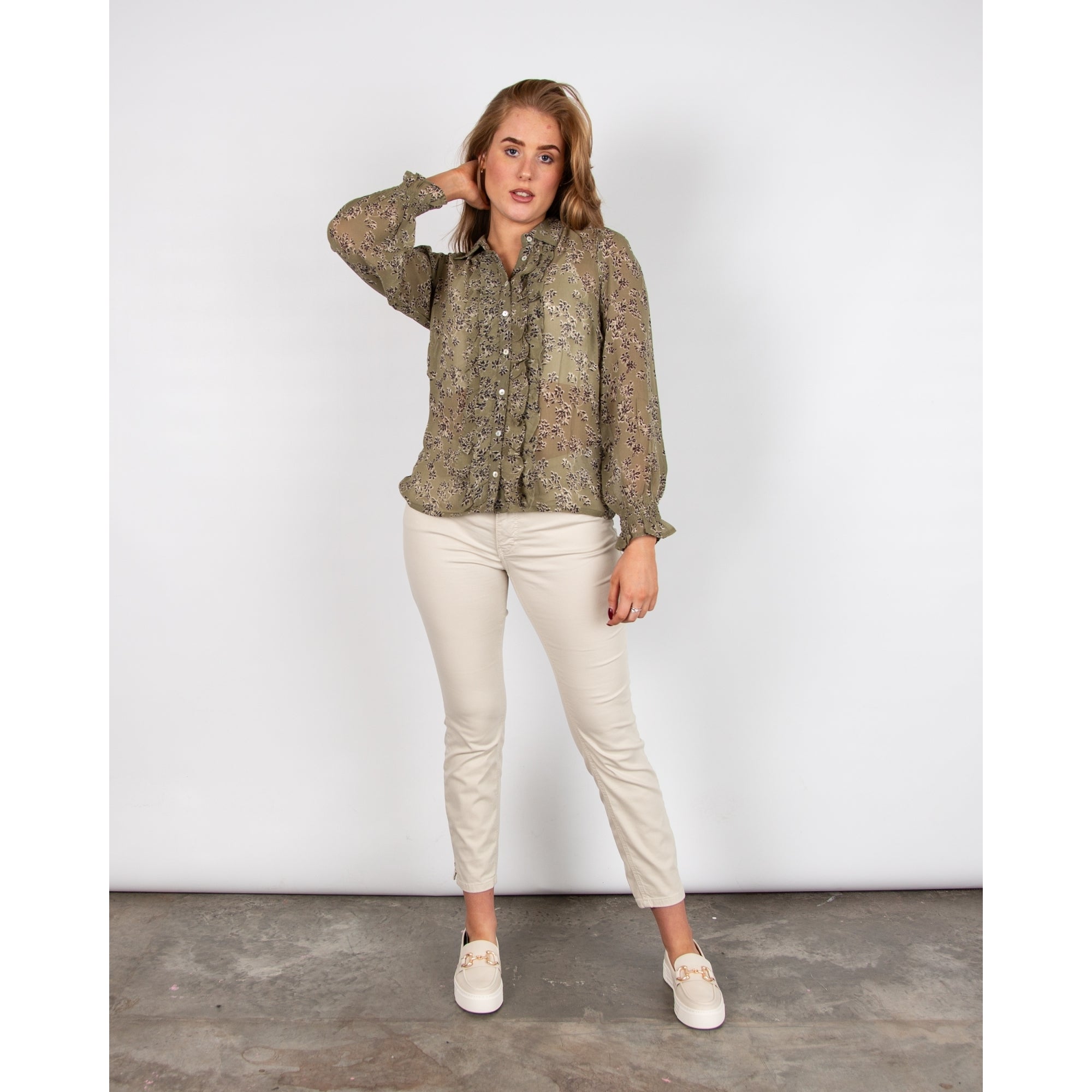 Mac Super Soft Slim Jean With Mini Ankle Split Stone 022r 28L