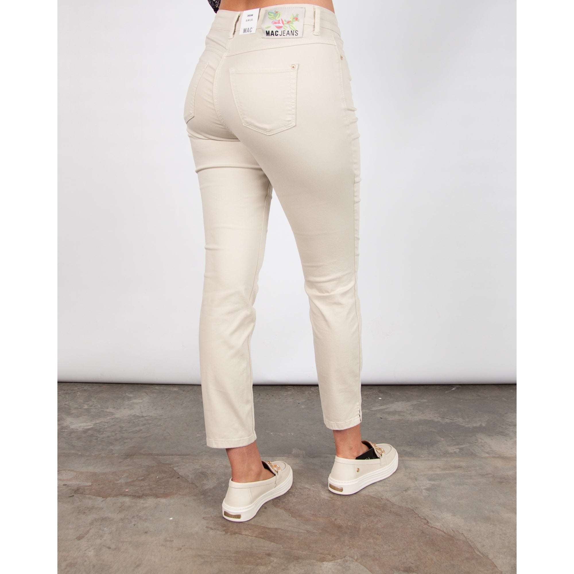 Mac Super Soft Slim Jean With Mini Ankle Split Stone 022r 28L