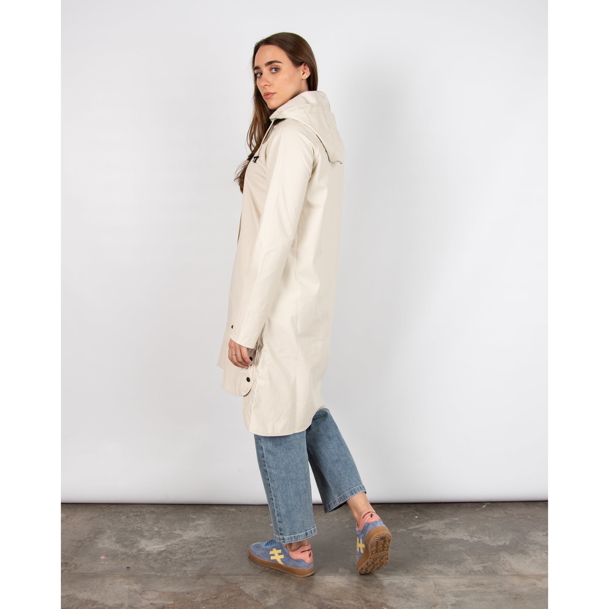 Ilse Jacobsen Rain71 Rain Coat With Belted Detachable Hood Cream 121