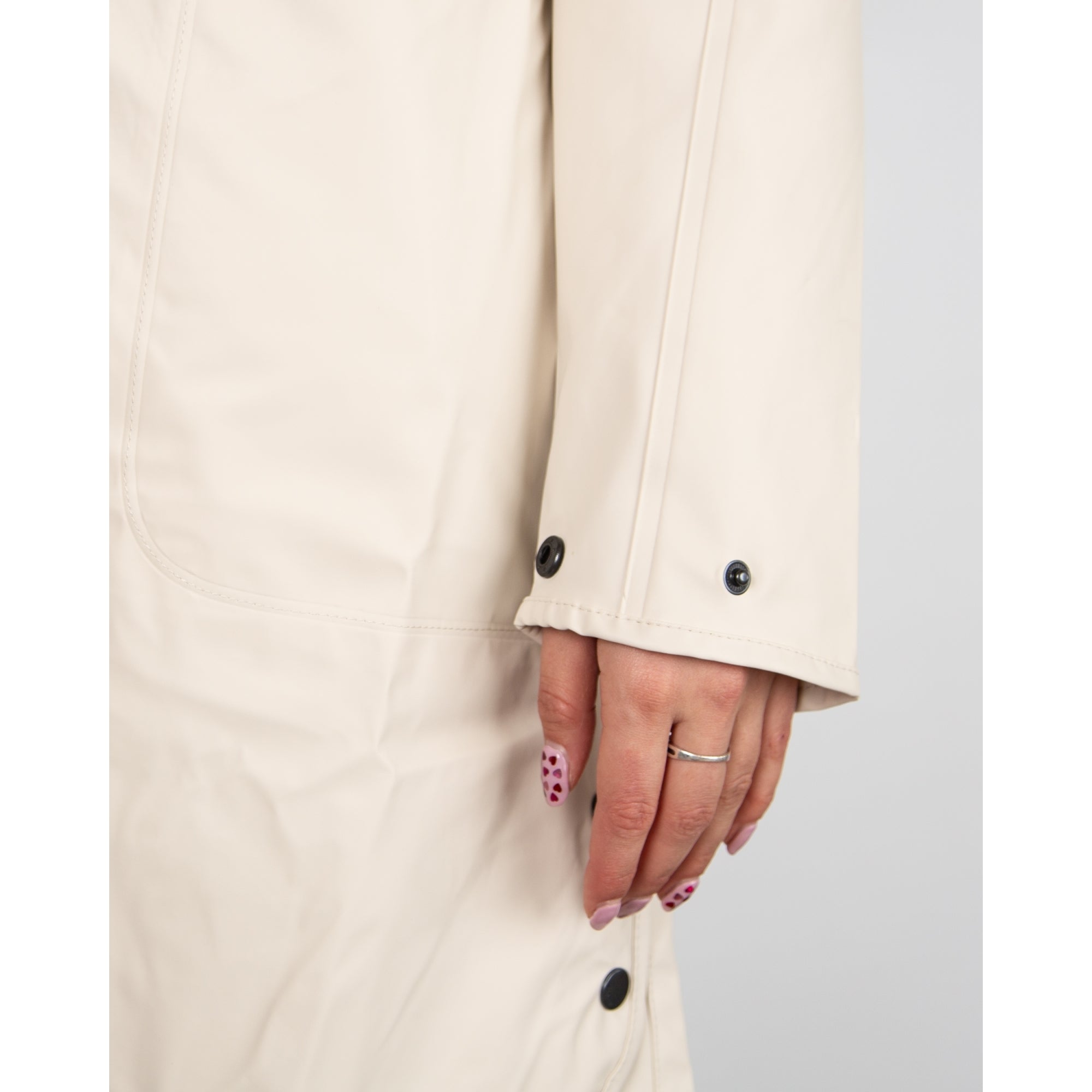 Ilse Jacobsen Rain71 Rain Coat With Belted Detachable Hood Cream 121