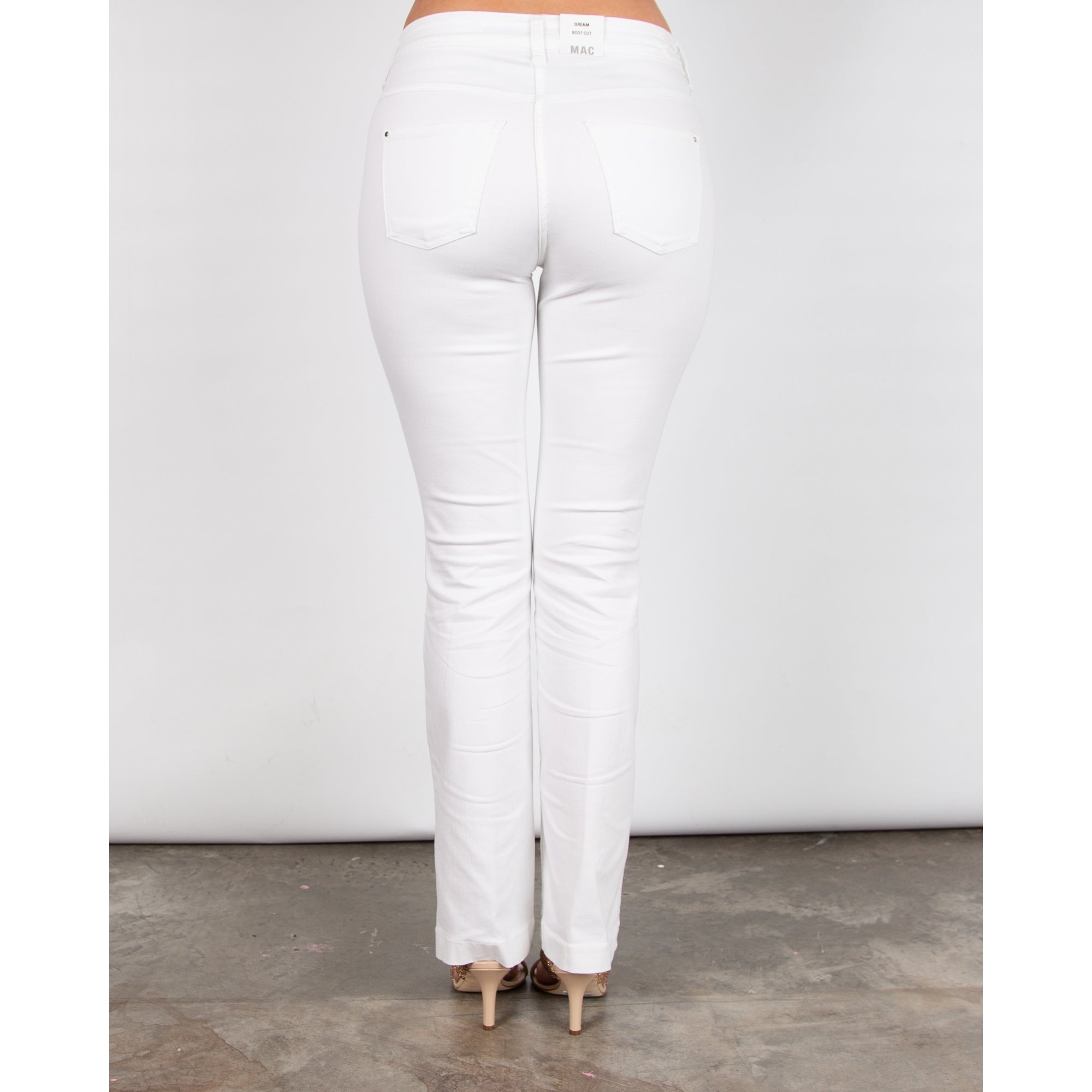 Mac Stretch Denim Fit And Flare Bootcut Jean White Denim D010 32L