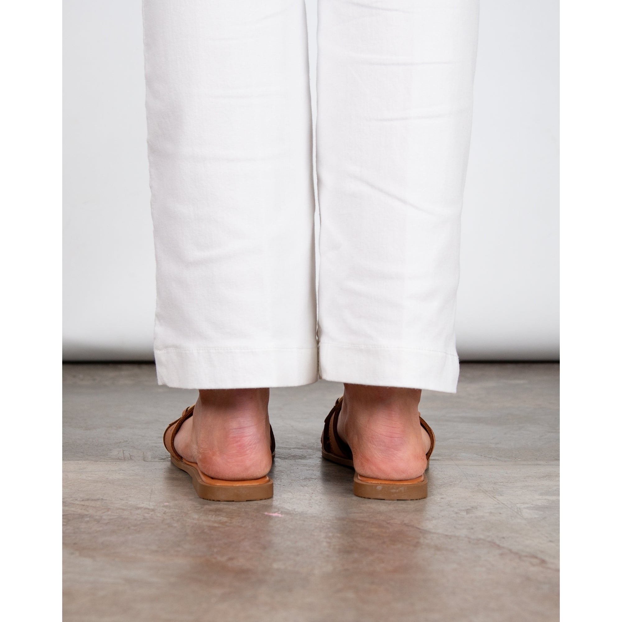 Carmela Slip On Flat Sliders With Horse Bit Buckle Camel