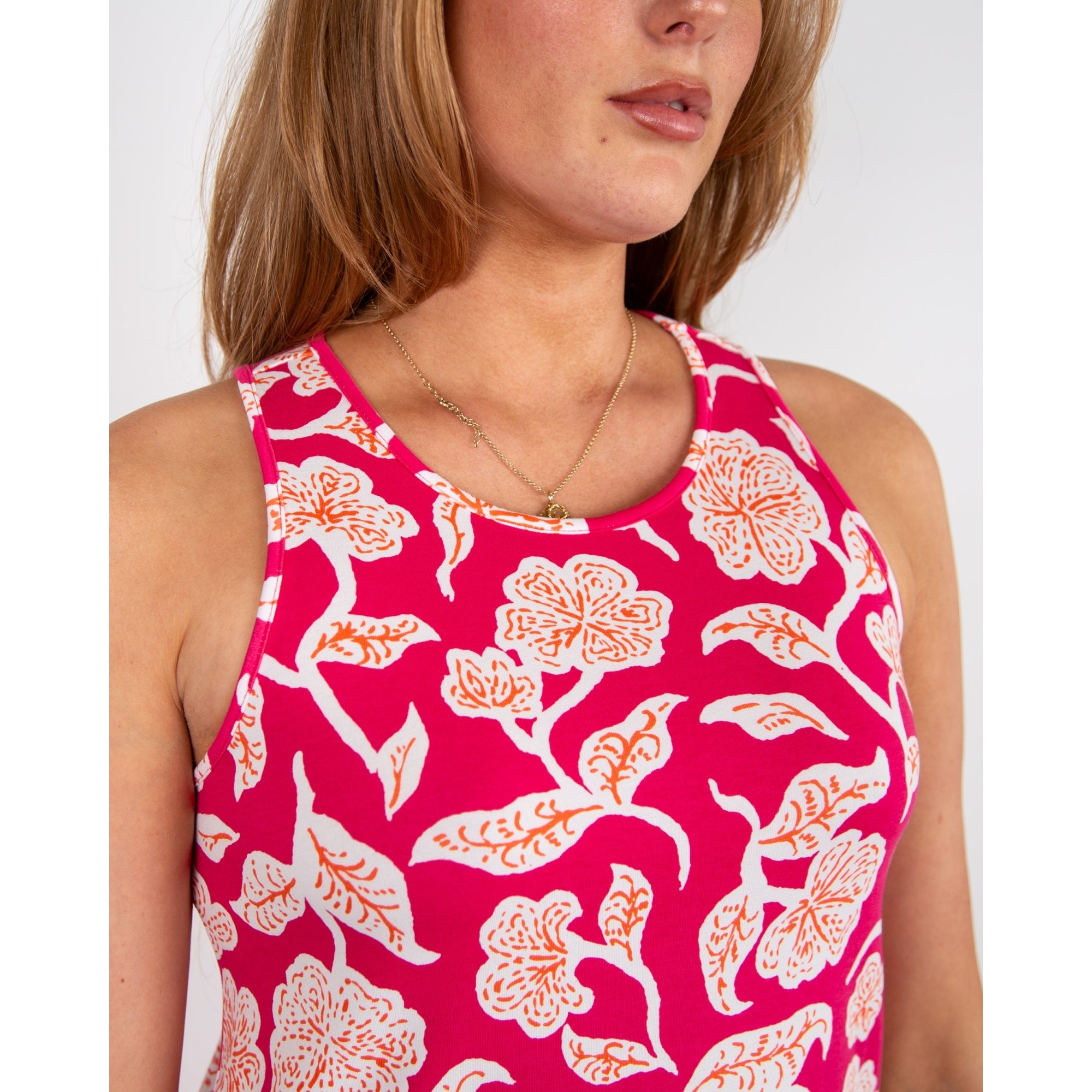 Hatley Bella Floral Sleeveless Halter Neck Cotton Dress Batik Floral