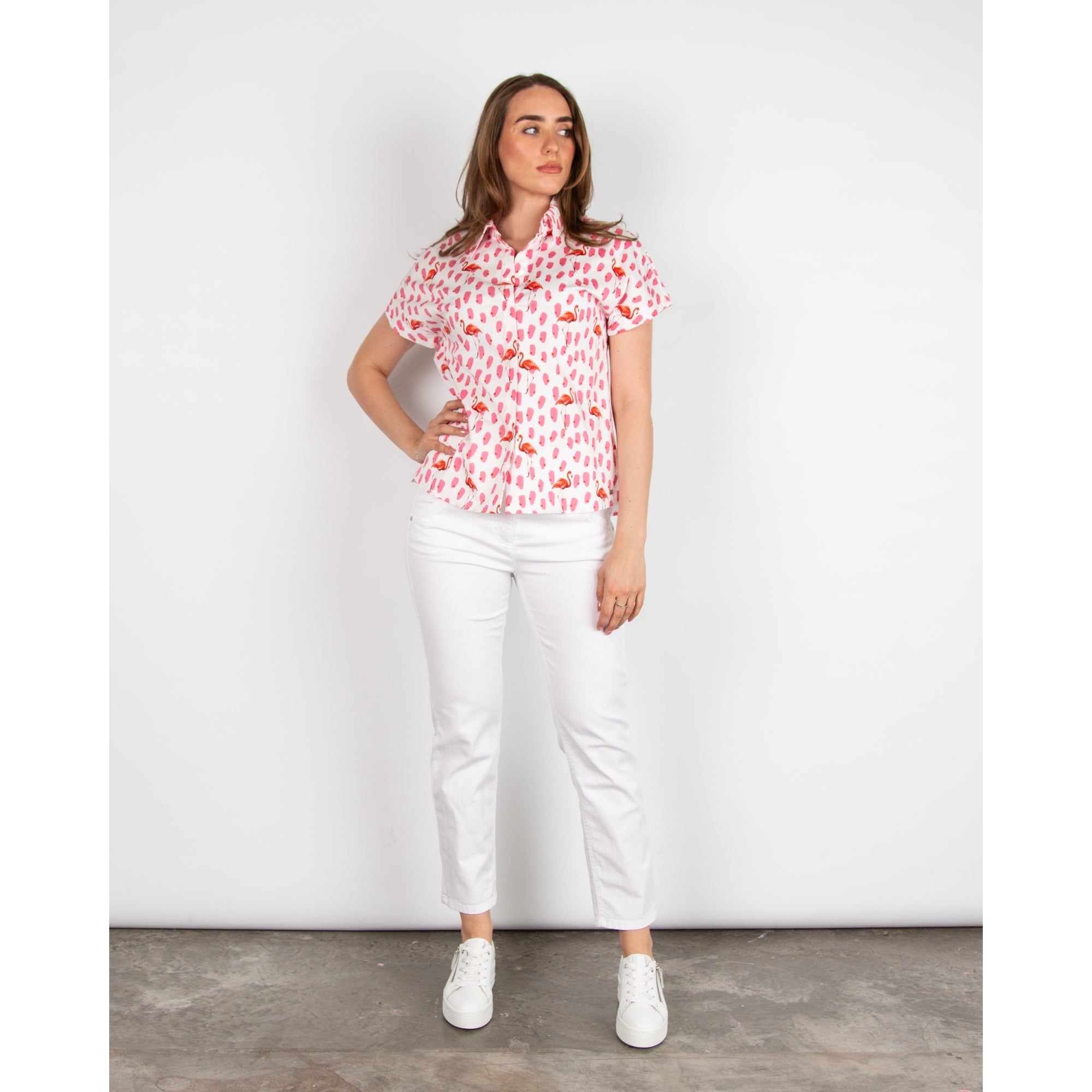 Luisa Cerano Straight Leg Jean Off White 103