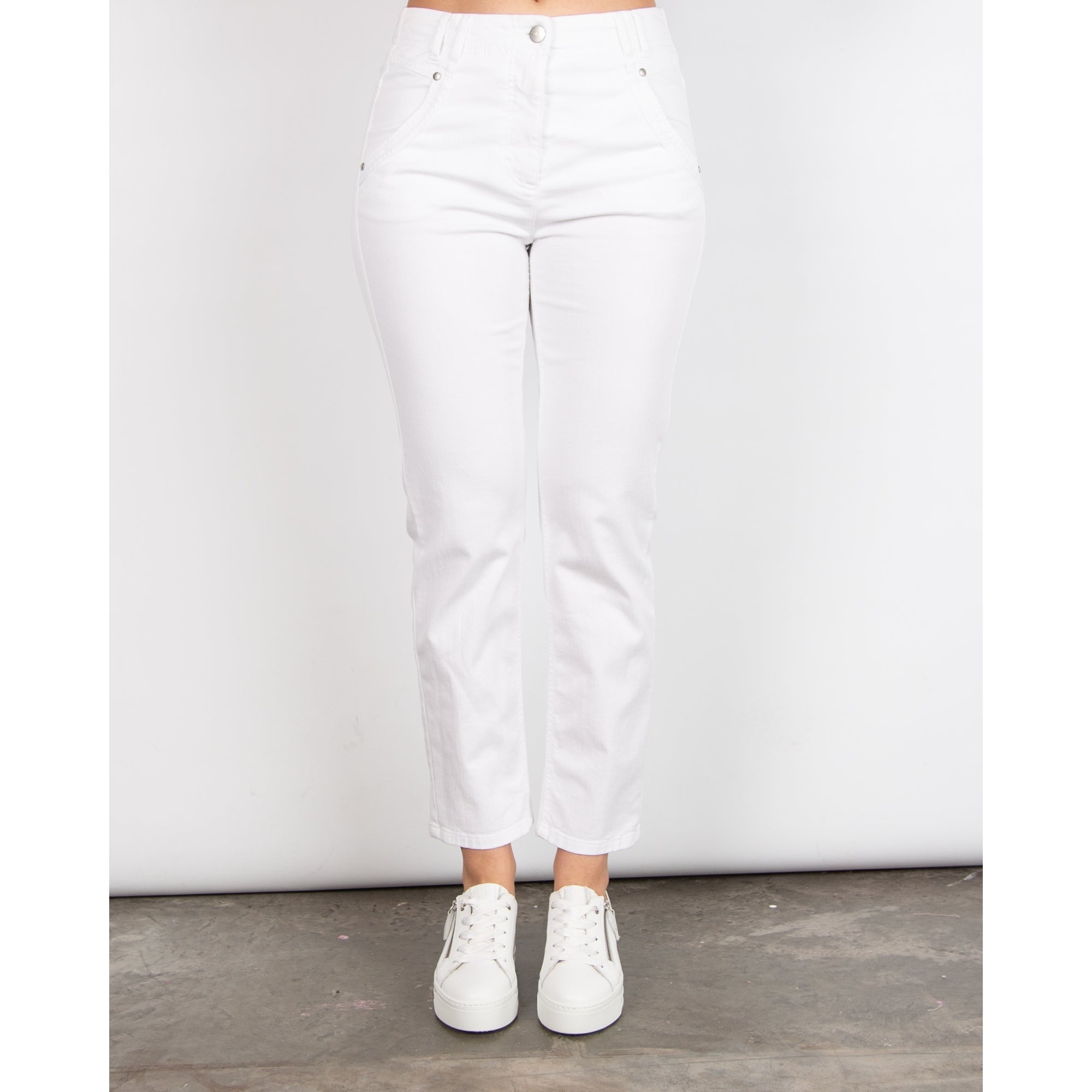 Luisa Cerano Straight Leg Jean Off White 103