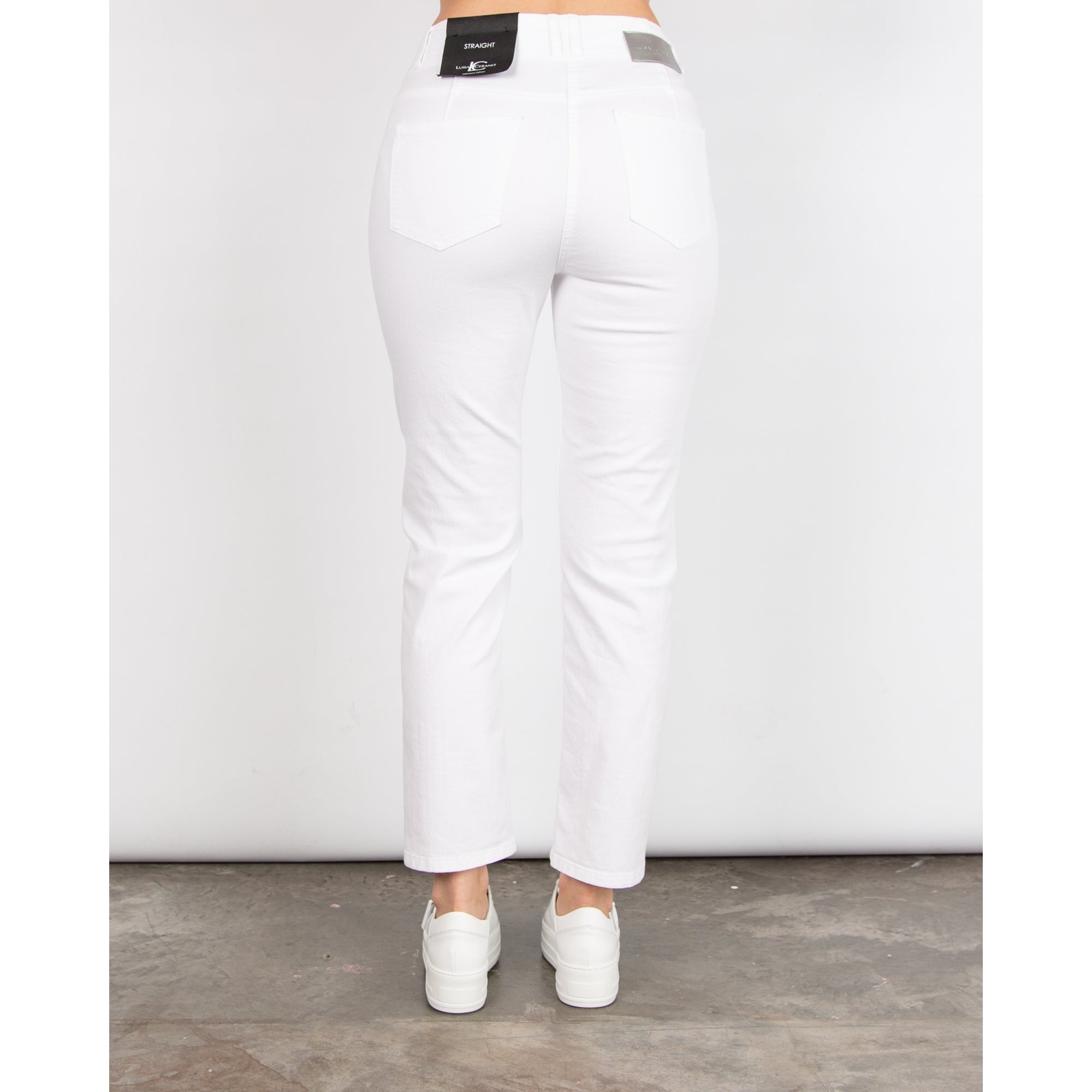 Luisa Cerano Straight Leg Jean Off White 103