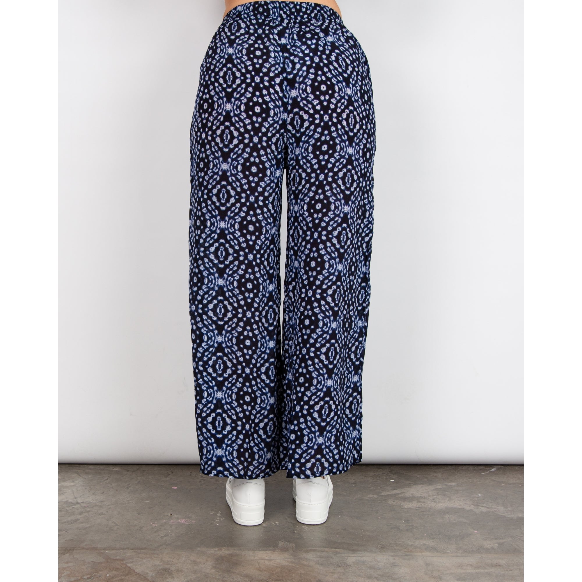 One Season Mosaic Print Viscose Palazzo Trouser Kyoto