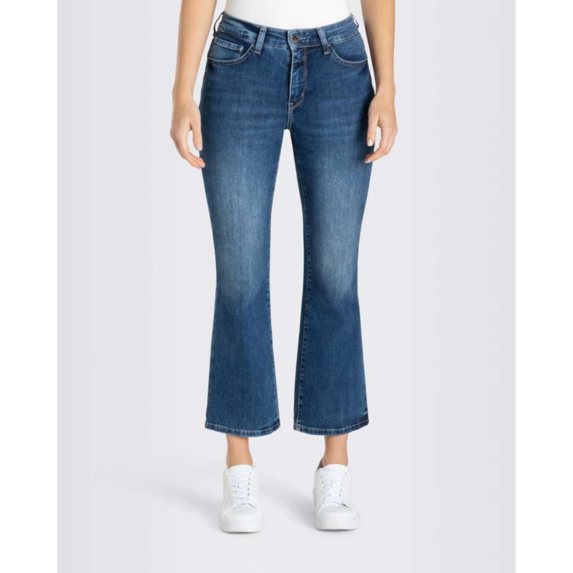 Mac Dream Kick Flare Authentic Cropped Jean Denim Wash D526 27L