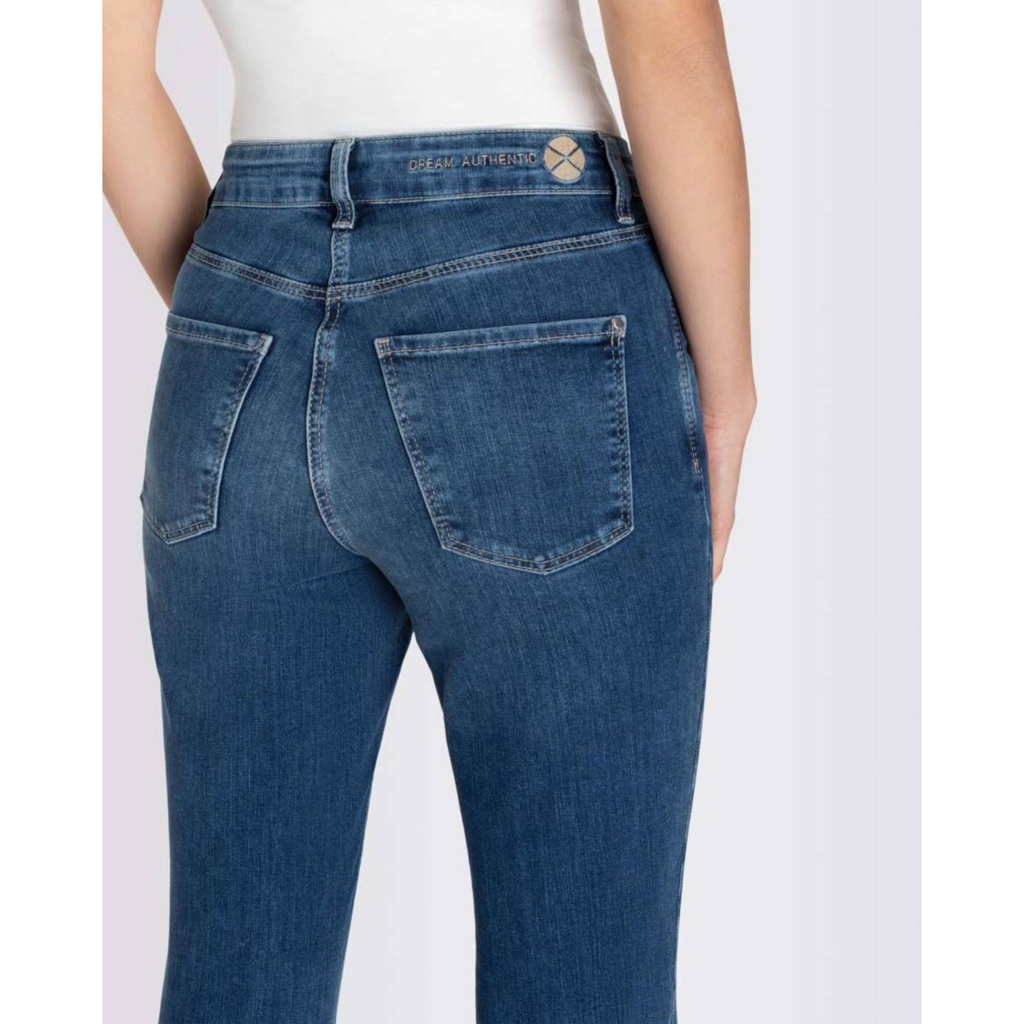 Mac Dream Kick Flare Authentic Cropped Jean Denim Wash D526 27L