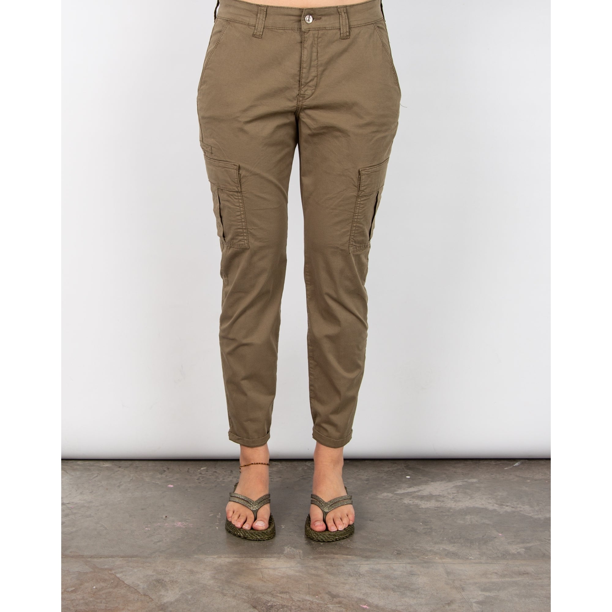 Mac Soft Feel Rich Cargos With Pockets Martini Olive 358r OL